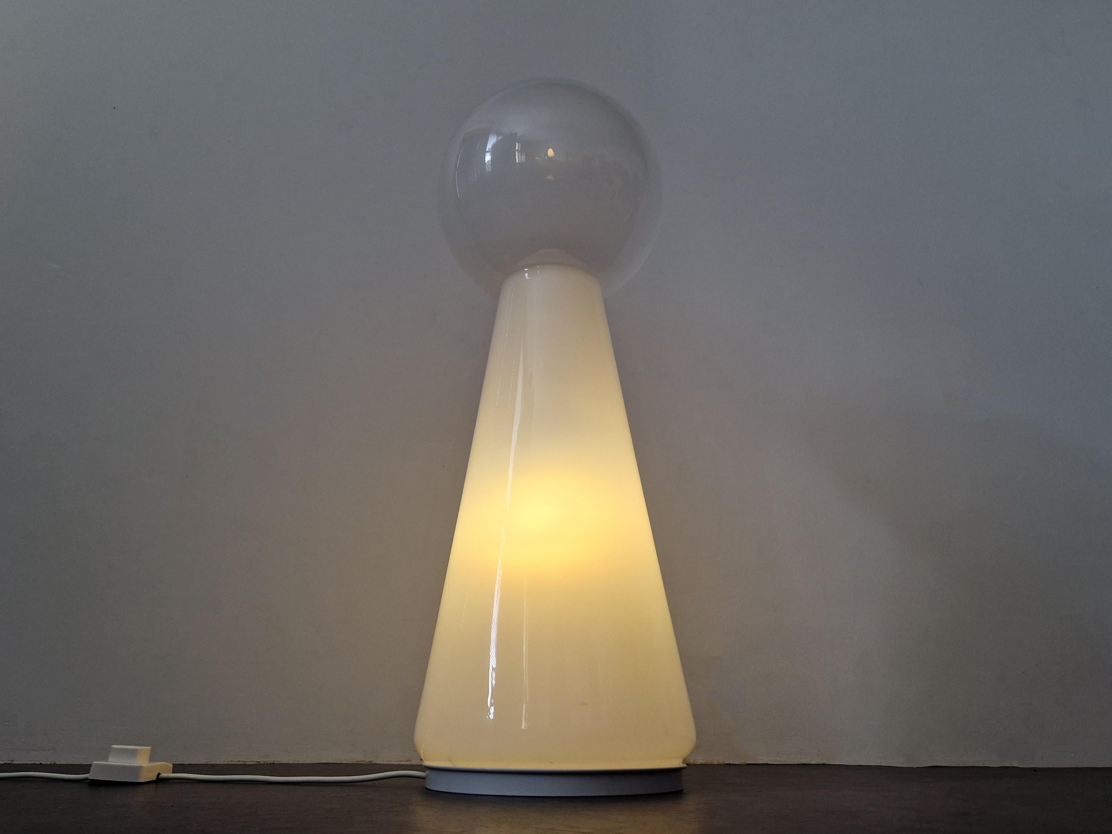 Blown Glass Large one piece Murano glass floor lamp, Italy 1970's/1980's For Sale
