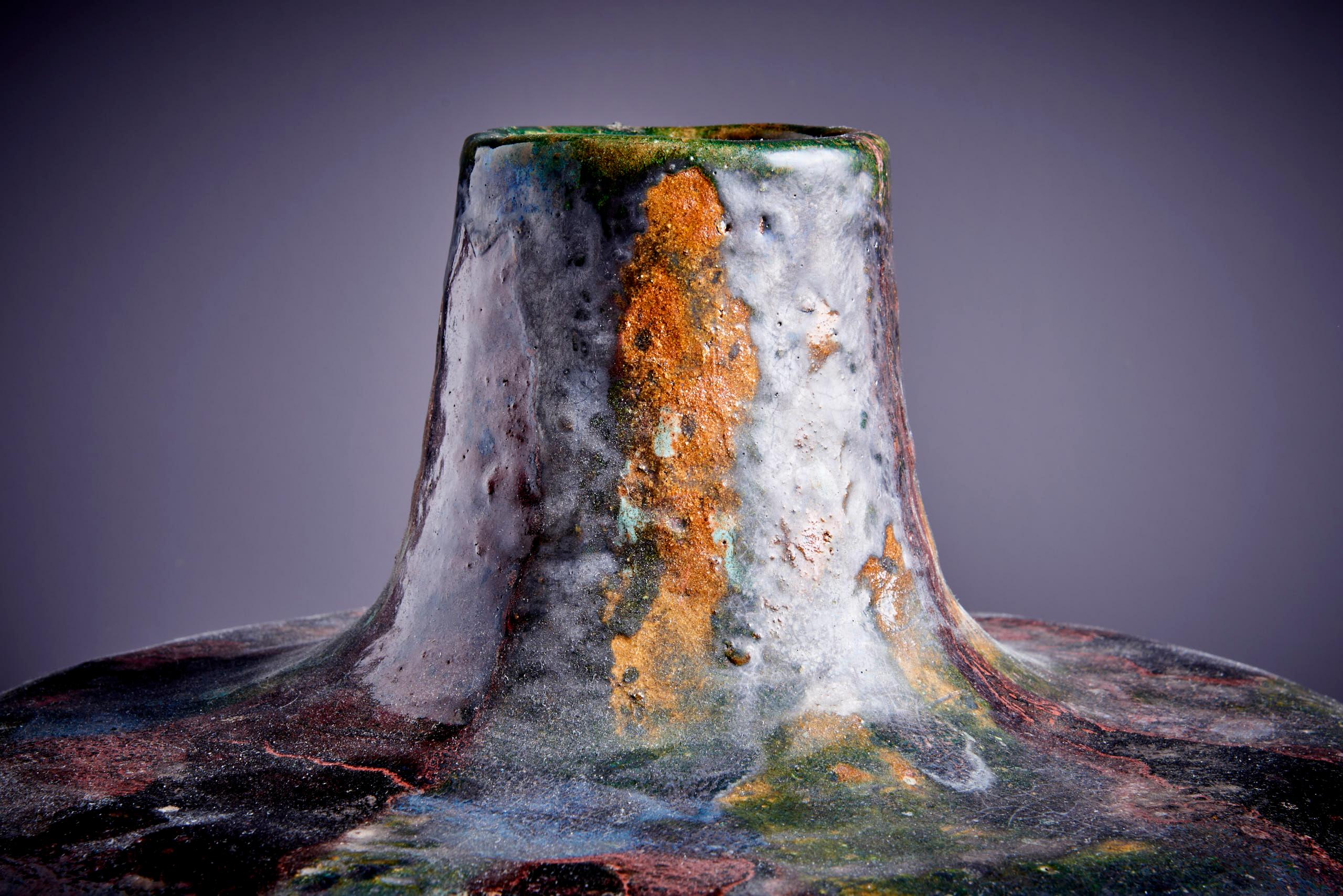 XX secolo Grande vaso a forma di cipolla con superficie strutturata, attribuito ad Adolf Odorfer in vendita