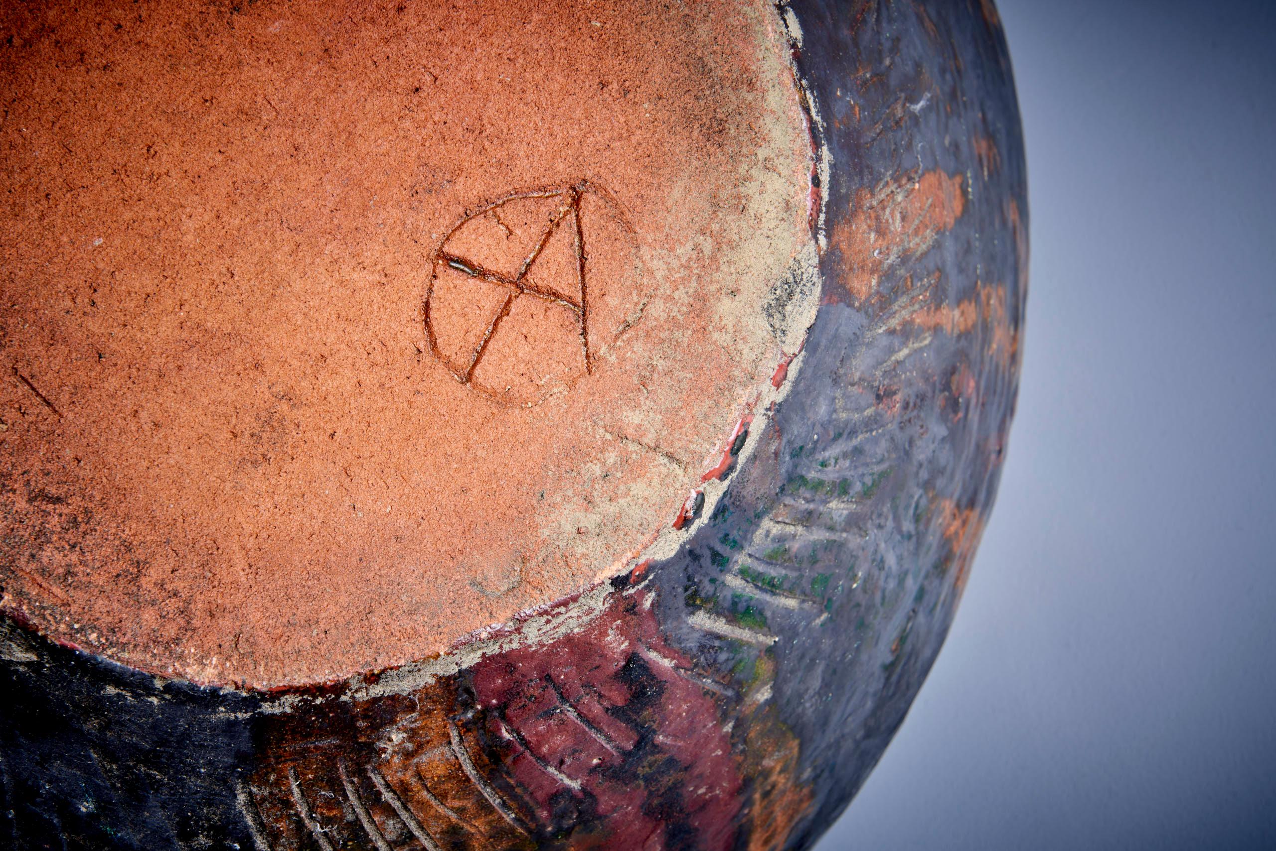 Grande vaso a forma di cipolla con superficie strutturata, attribuito ad Adolf Odorfer in vendita 2