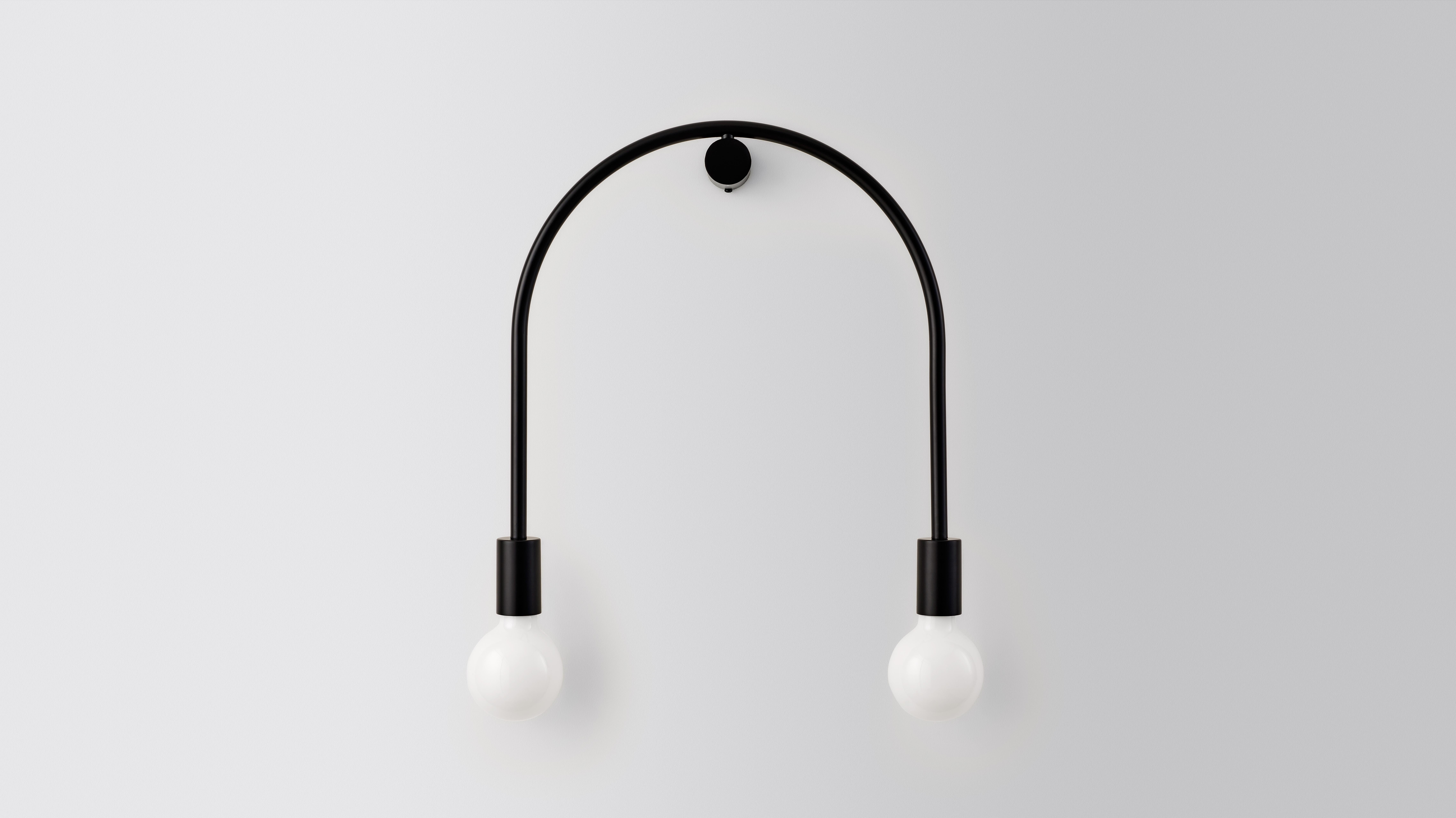 Large only U pendant light by Volker Haug.
Dimensions: D 8 x W 40 x H 57 cm. 
Material: Brass. 
Finish: Polished, aged, brushed, bronzed, blackened, or plated
Lamp: 240V E27 (120V E26 US) (pictured with L087 95mm opal LED) x 2
Weight: Approx. 1