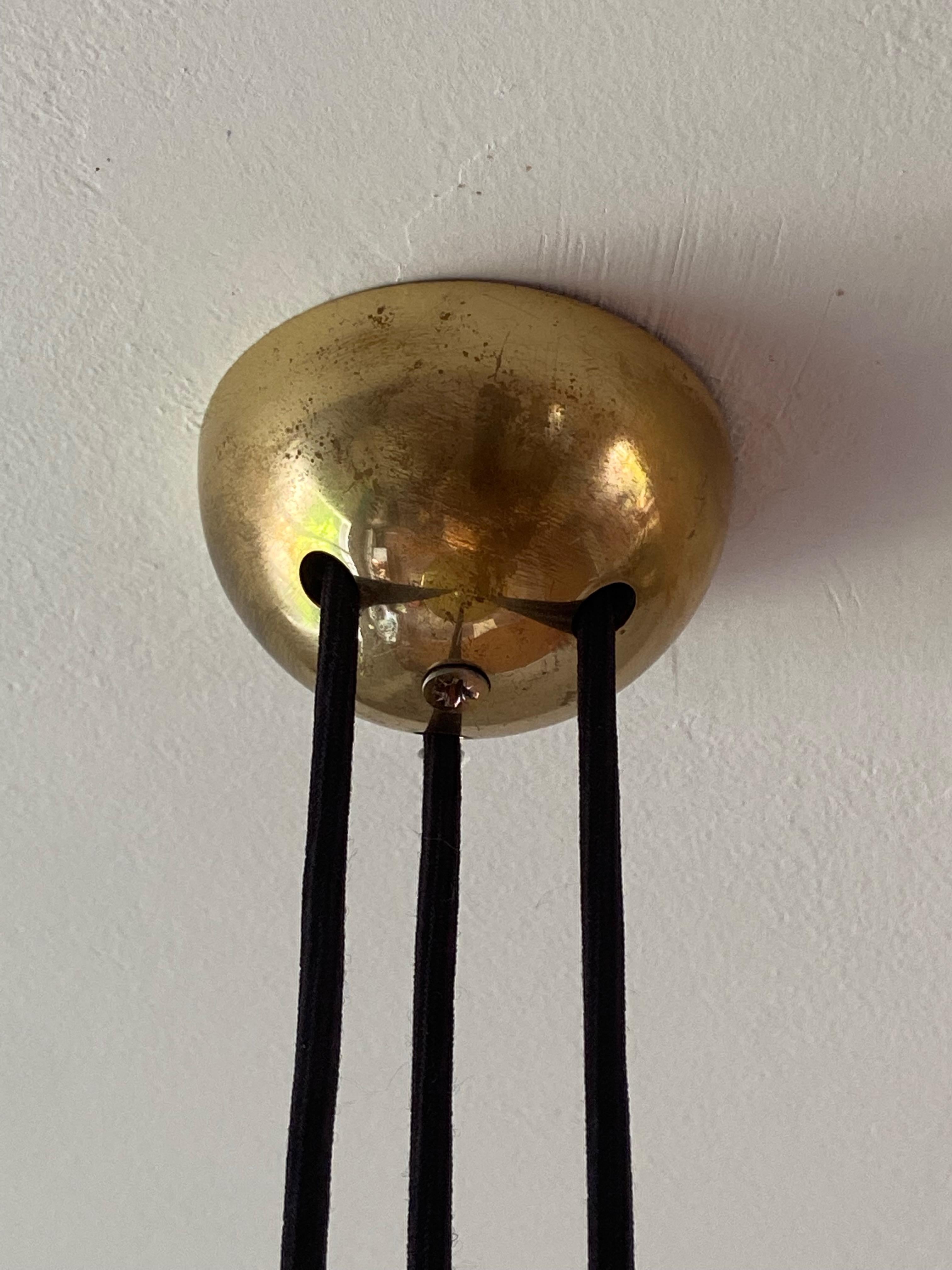 Large Onos 55 Adjustable Brass Counterweight Pendant Light by Florian Schulz 9