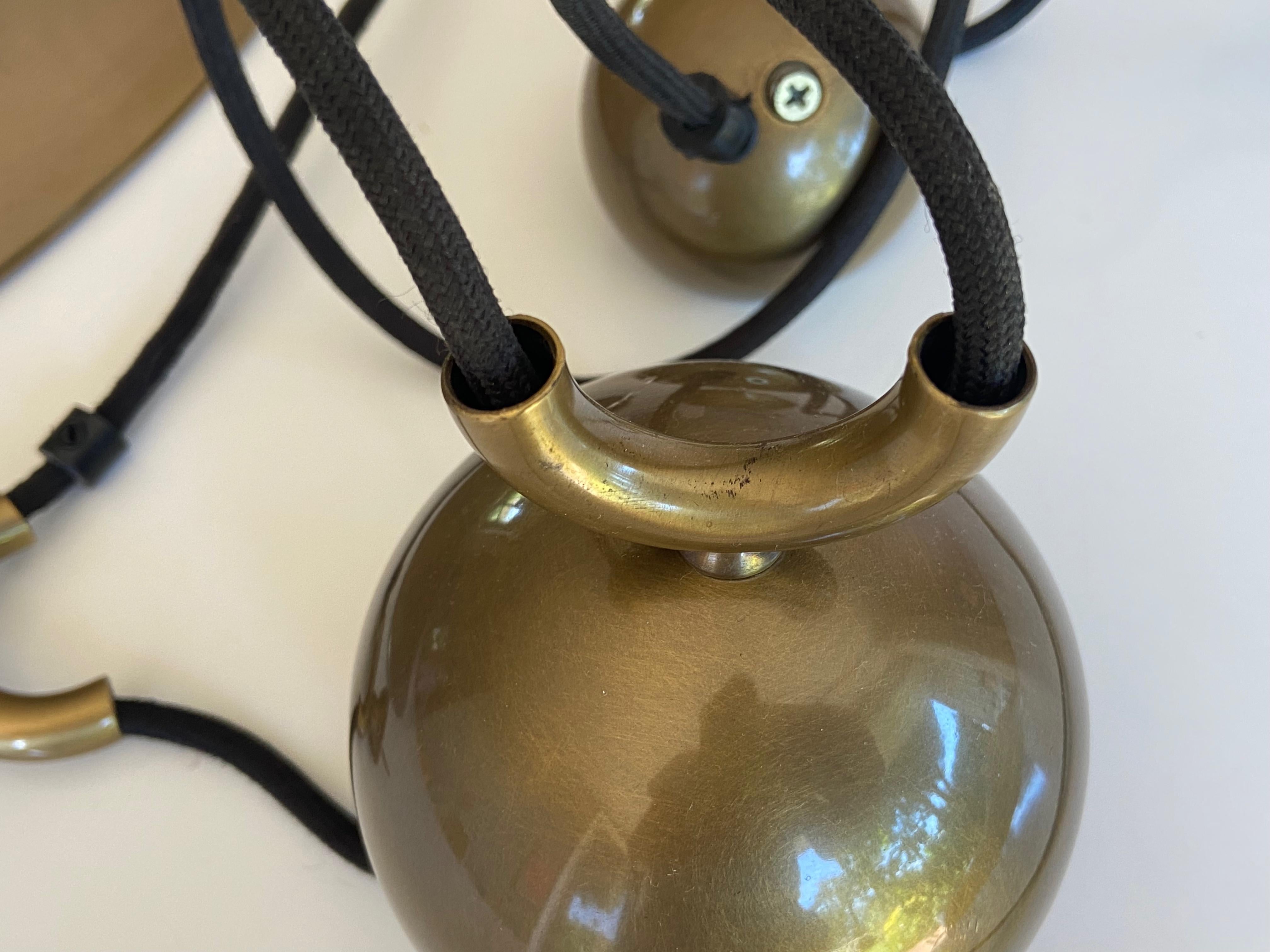 Large Onos 55 Adjustable Brass Counterweight Pendant Light by Florian Schulz In Excellent Condition In Krefeld, DE