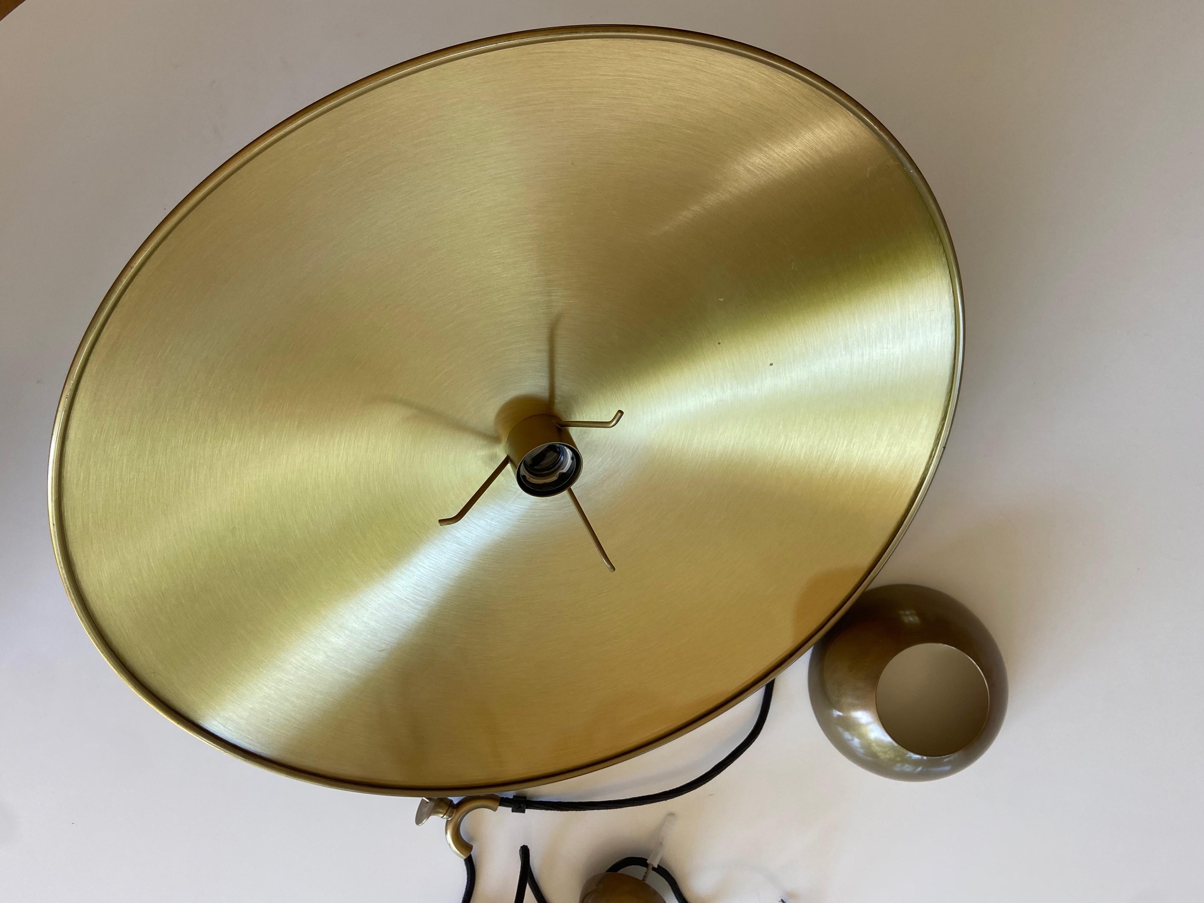 Large Onos 55 Adjustable Brass Counterweight Pendant Light by Florian Schulz 1