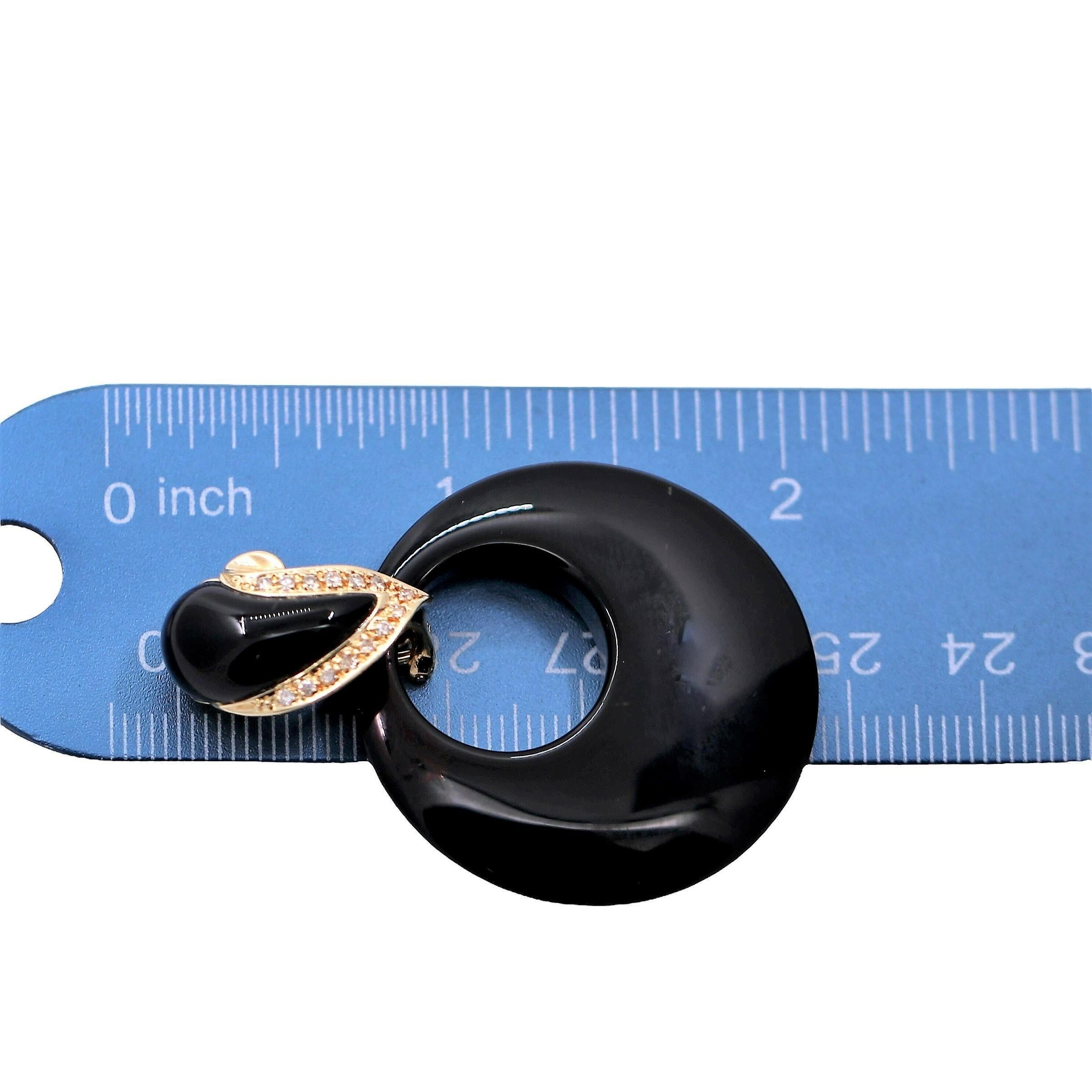 Große Onyxscheiben an 18K, Onyx- und Diamantplatten befestigt im Zustand „Gut“ in Palm Beach, FL