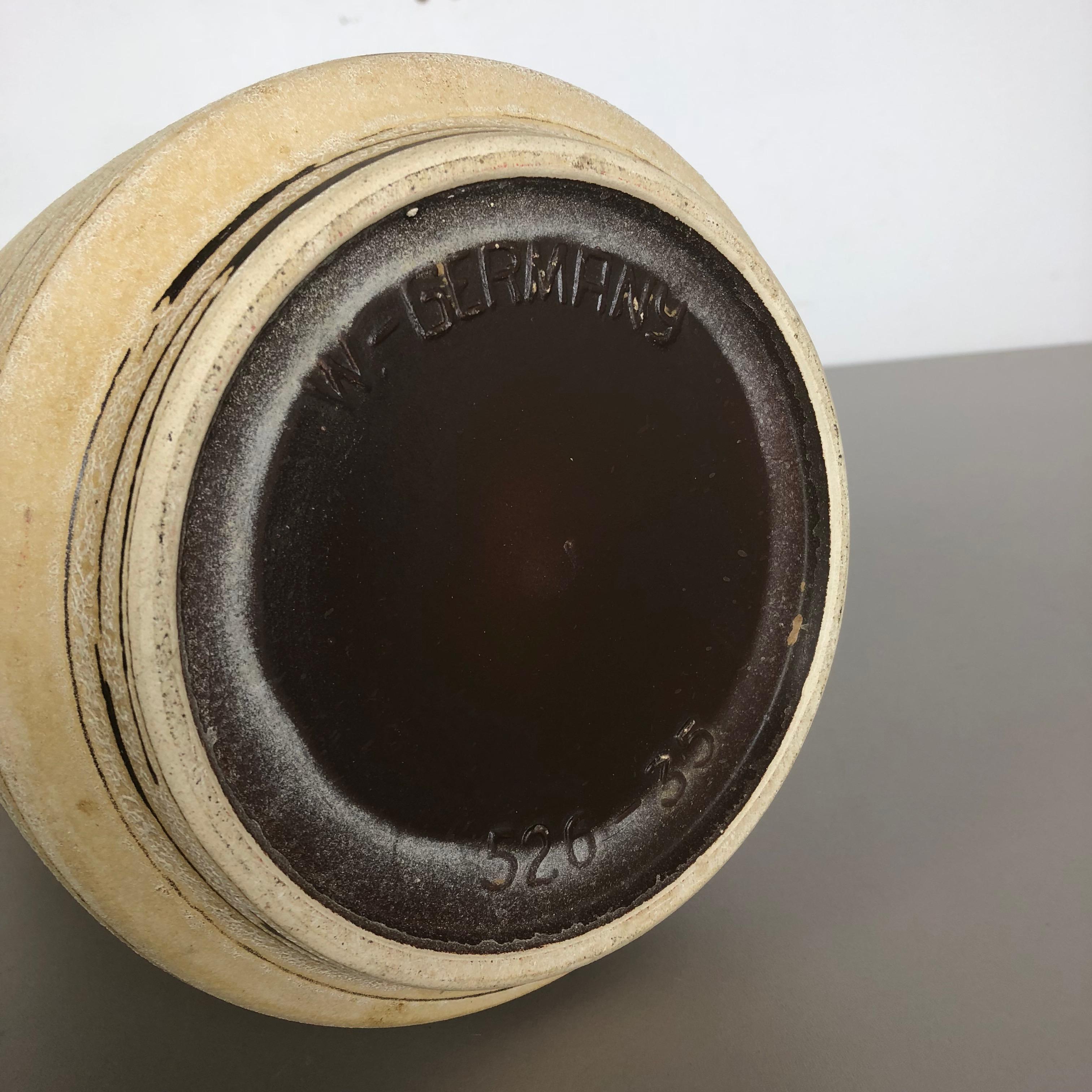 Grand vase de sol en poterie abstraite Op Art fabriqué par Bay Ceramics, Allemagne, années 1960 en vente 7