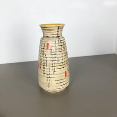 Large Op Art Abstract Pottery Floor Vase Made by Bay Ceramics, Germany, 1960s