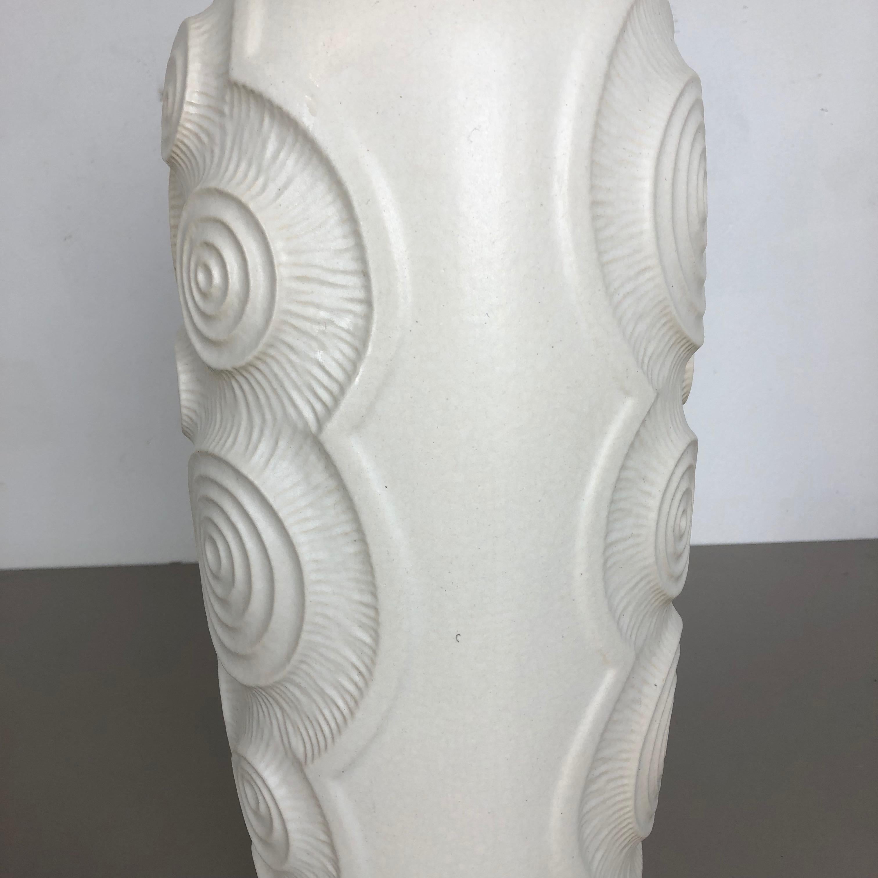 Large Op Art Pottery Floor Vase Made by Bay Ceramics, Germany, 1960s 3