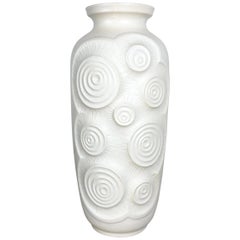 Large Op Art Pottery Floor Vase Made by Bay Ceramics, Germany, 1960s