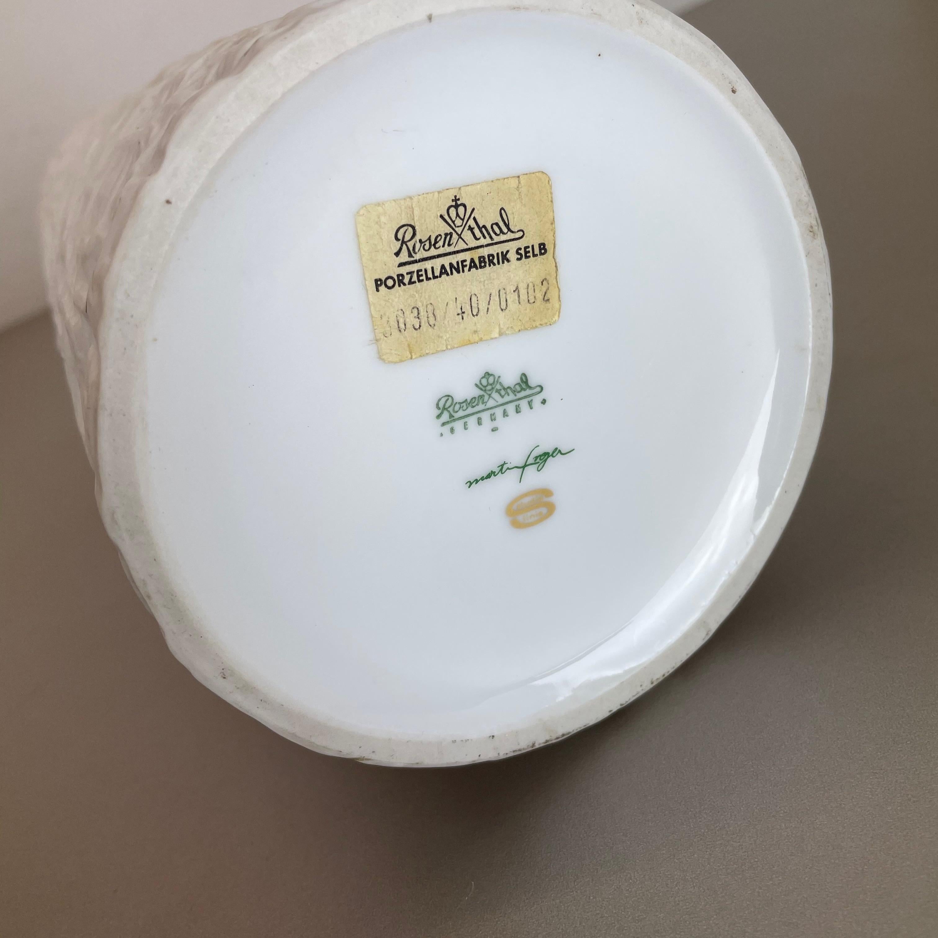 Große OP-Kunstvase Porzellanvase von Martin Freyer für Rosenthal, Deutschland im Angebot 11