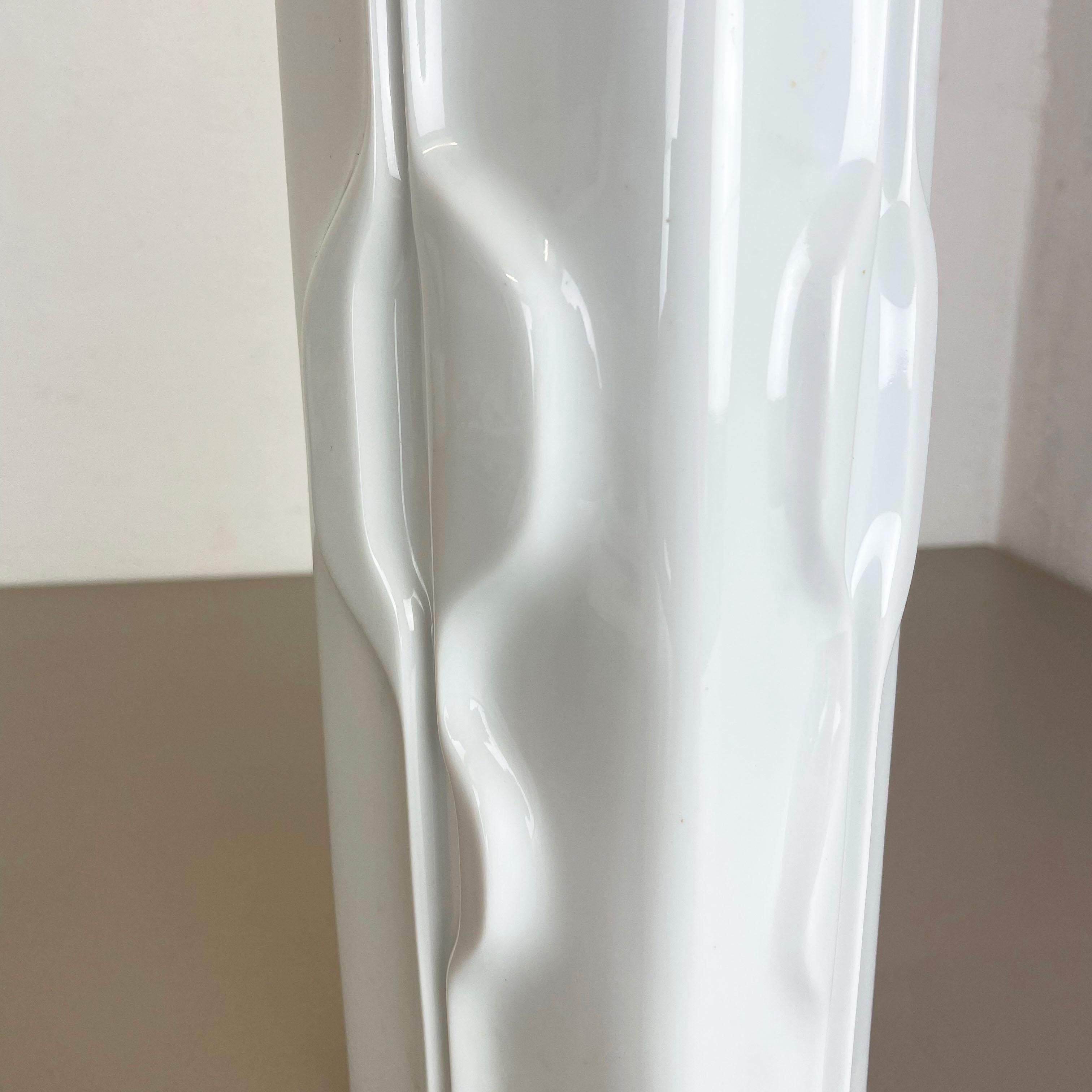 Large Op Art Vase Porcelain German Vase by Fürstenberg Ceramics, Germany, 1970s For Sale 10