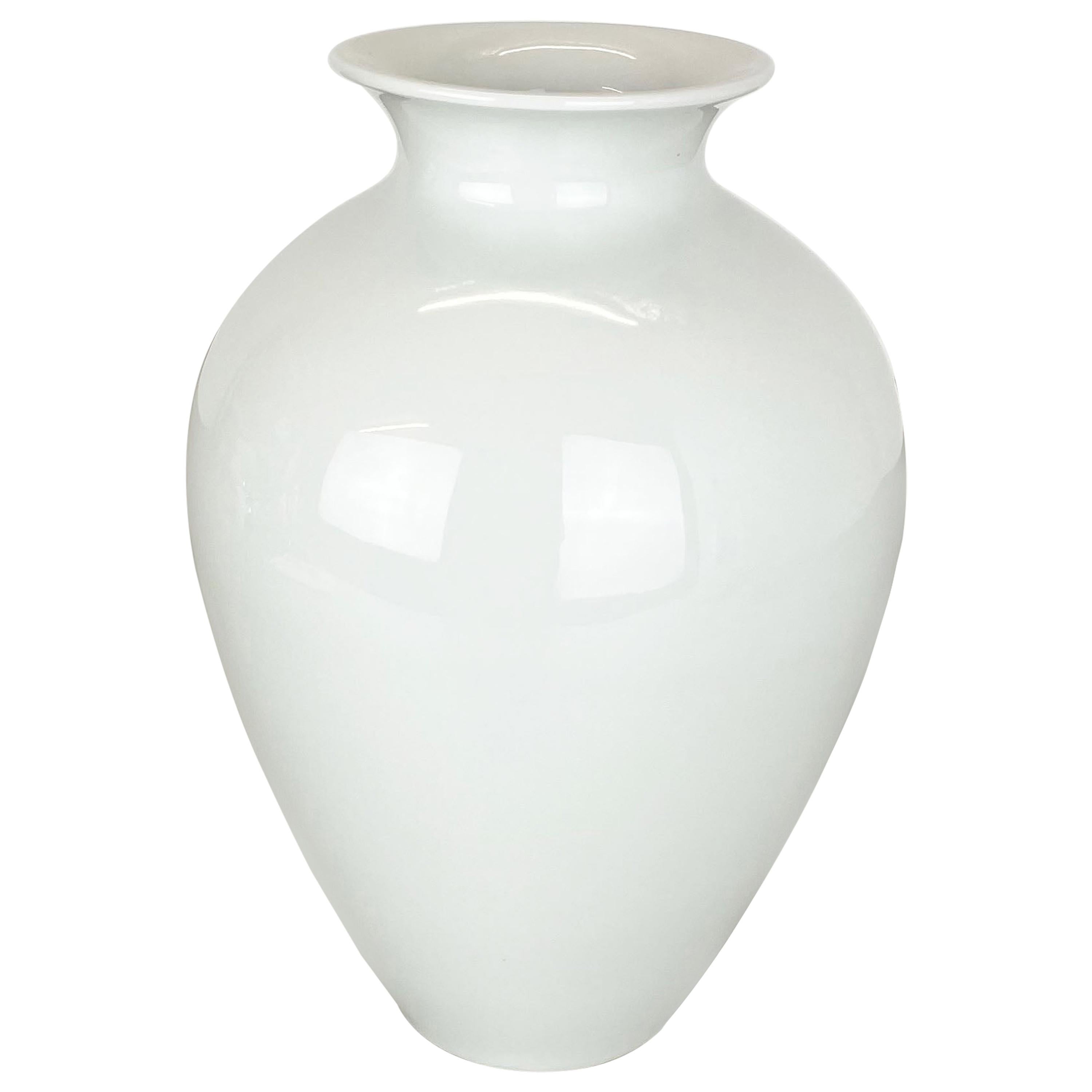 Large Op Art Vase Porcelain German Vase by Fürstenberg Ceramics, Germany, 1970s For Sale