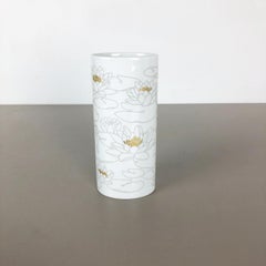 Large OP Art Vase Porcelain German Vase by Rosenthal Studio Line, 1970s