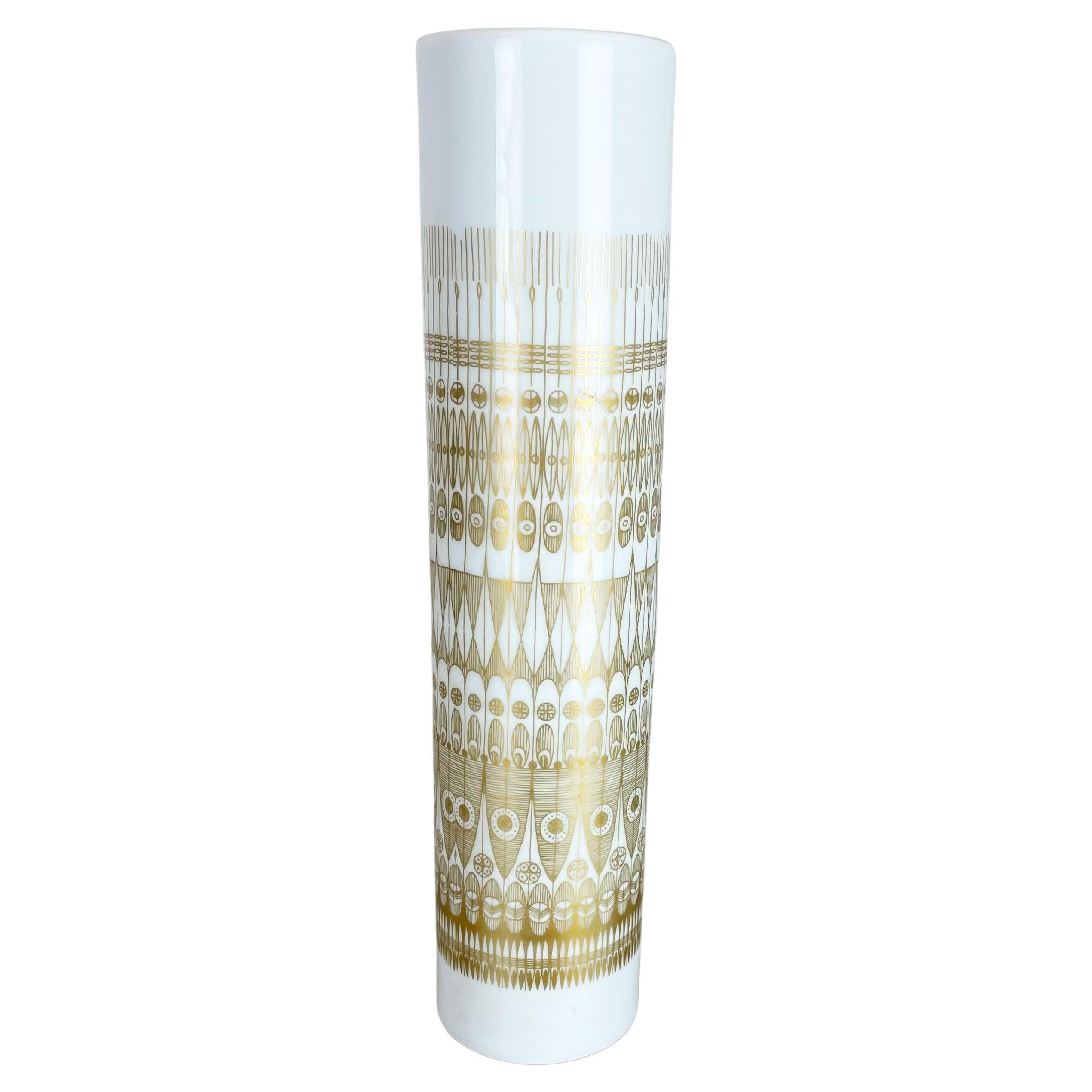 Grand vase en porcelaine OP Art de Hans Theo Baumann pour Rosenthal, Allemagne en vente