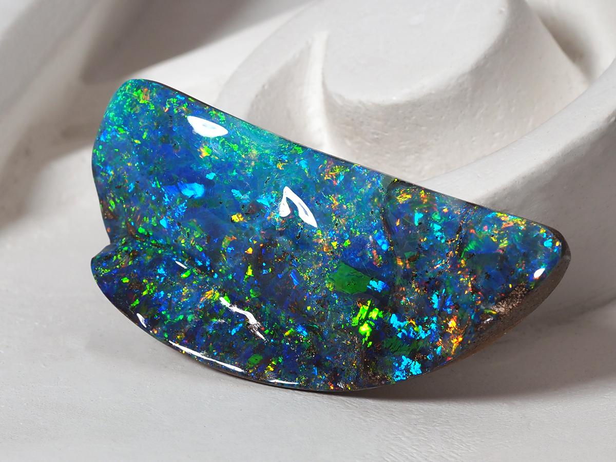 Artisan Large Opal Australian gemstone Freeform 47.6ct Blue