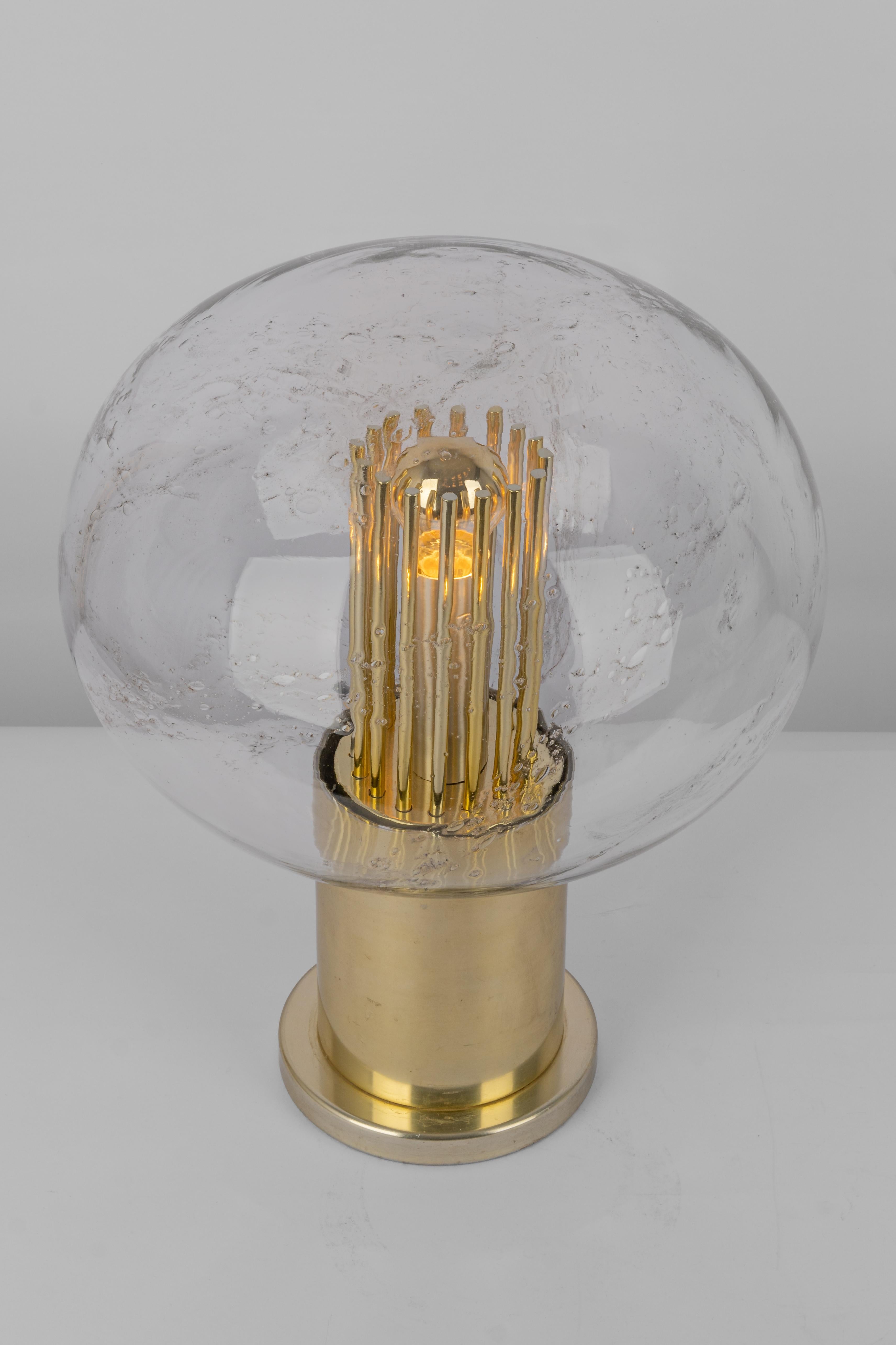 Large Opal Glass Table Lamp by Doria, Germany, 1970s For Sale 4