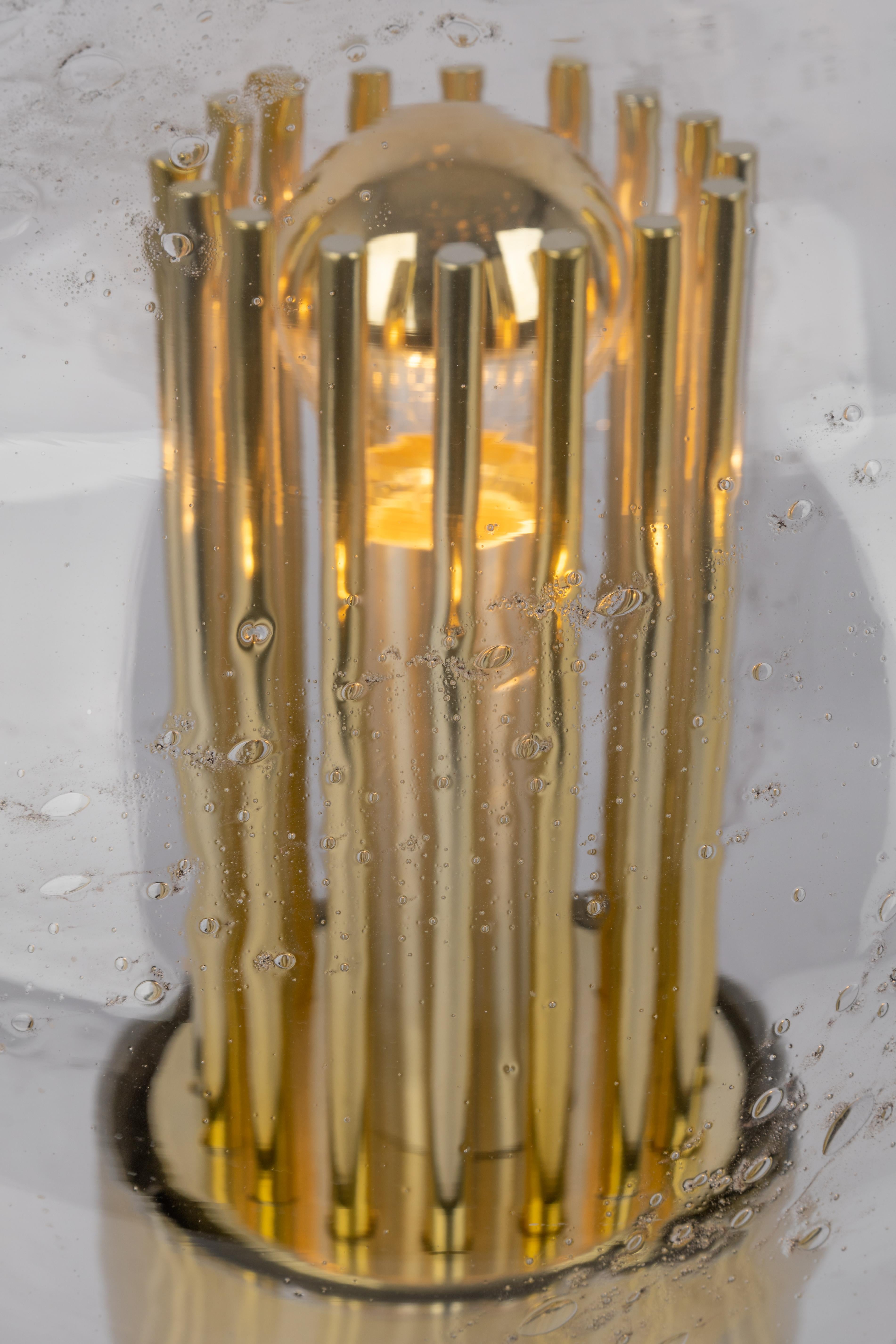 Large Opal Glass Table Lamp by Doria, Germany, 1970s For Sale 5