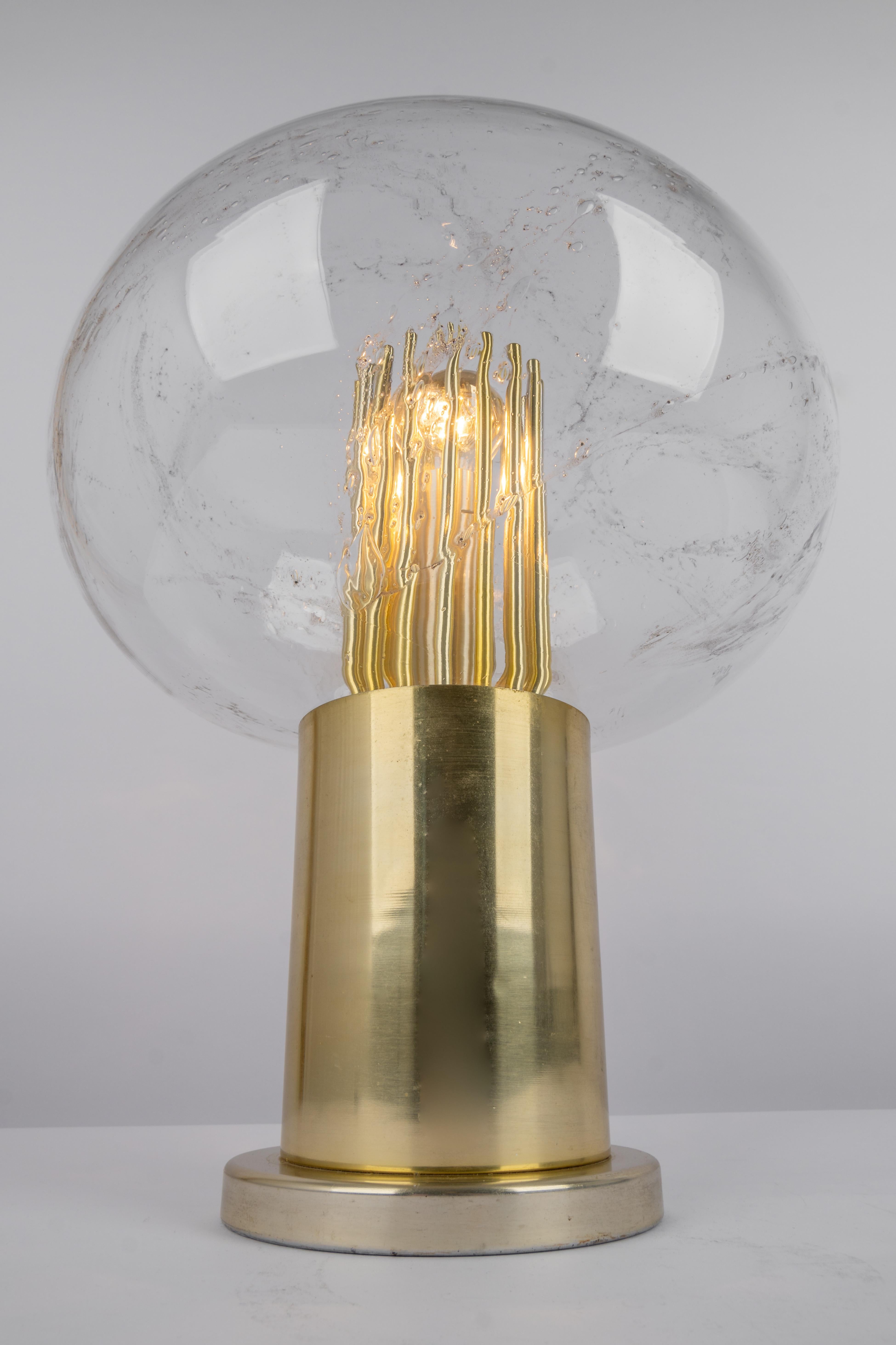 Large Opal Glass Table Lamp by Doria, Germany, 1970s For Sale 7