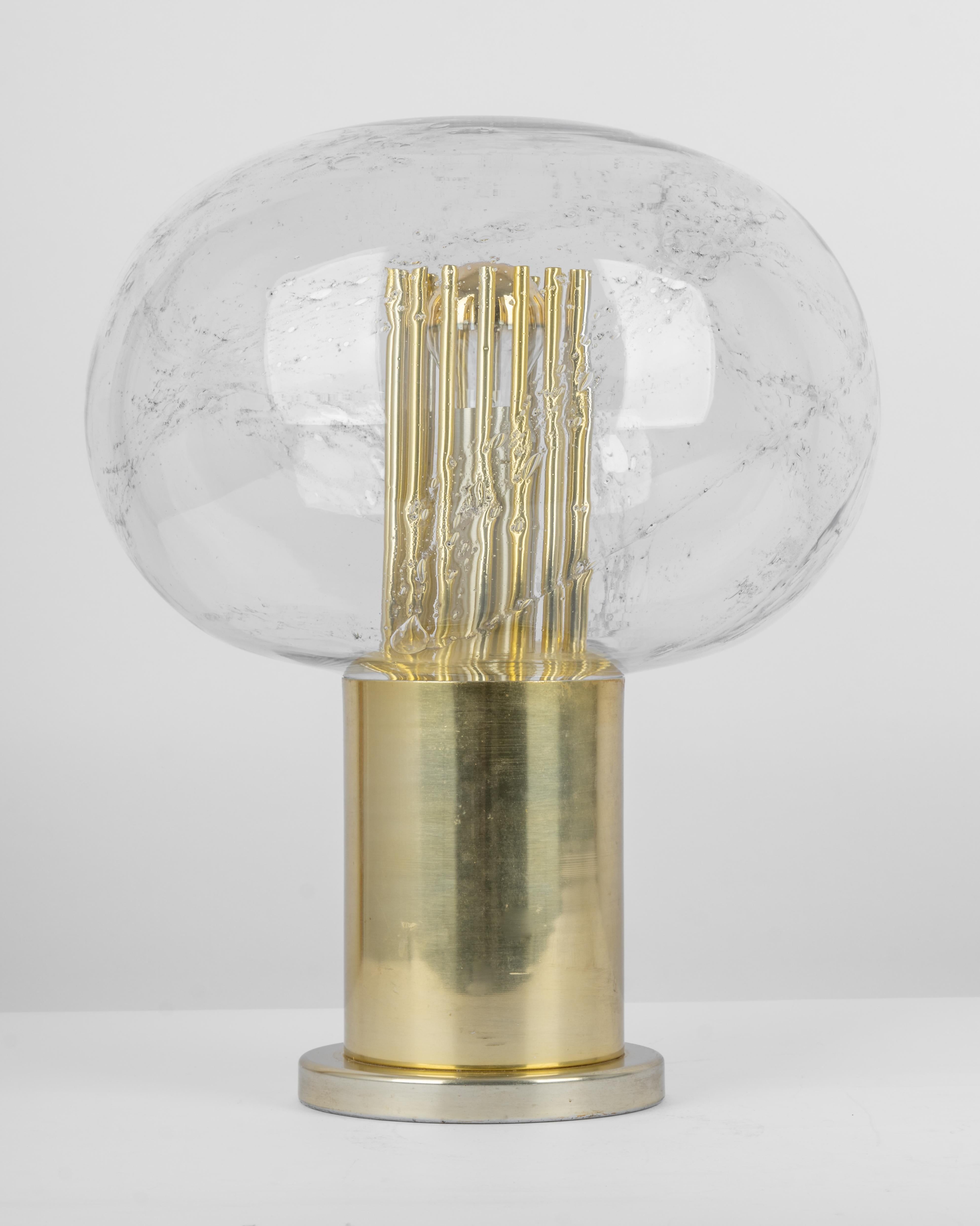 Mid-Century Modern Large Opal Glass Table Lamp by Doria, Germany, 1970s For Sale
