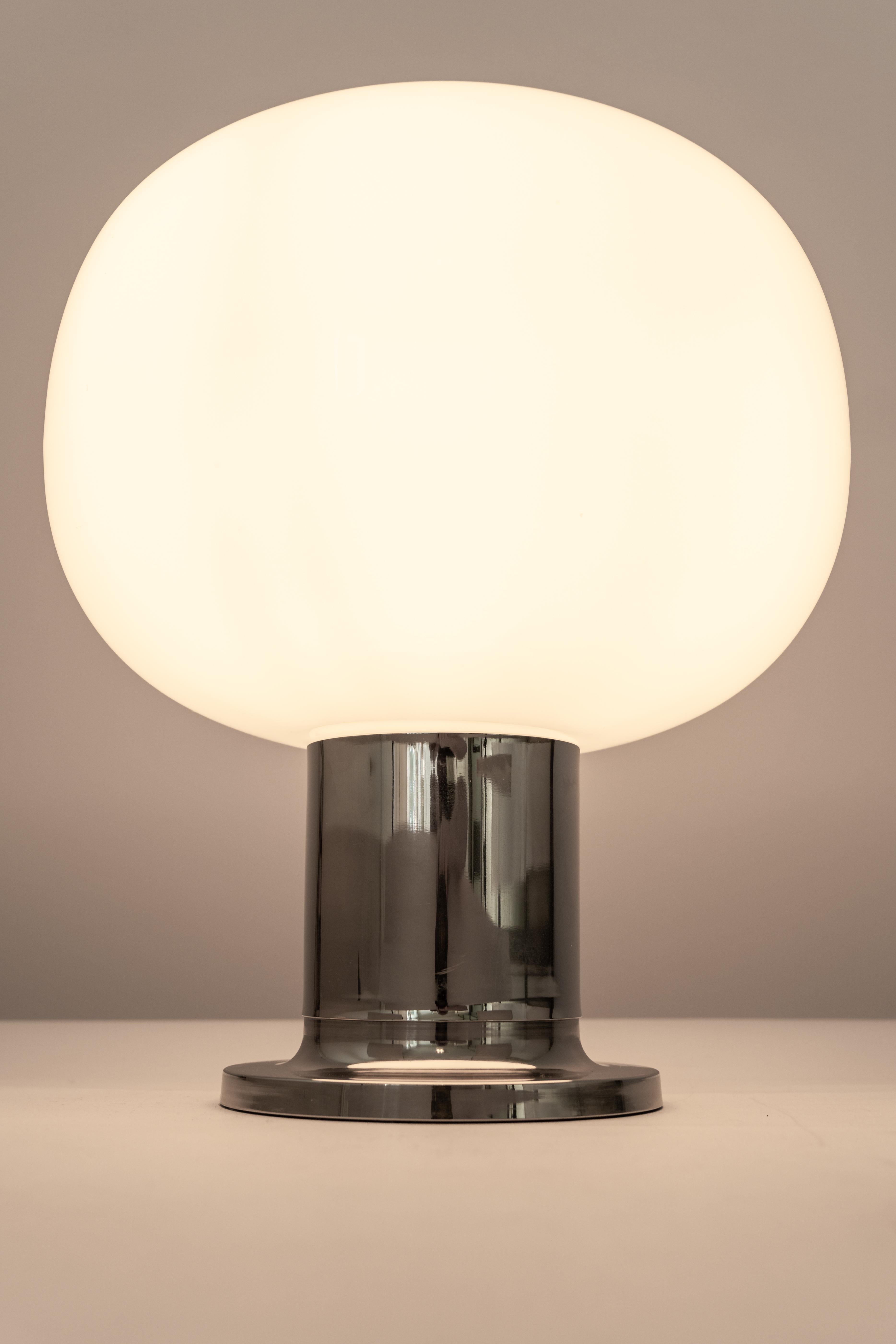 Large Opal Glass Table Lamp by Doria, Germany, 1970s 2