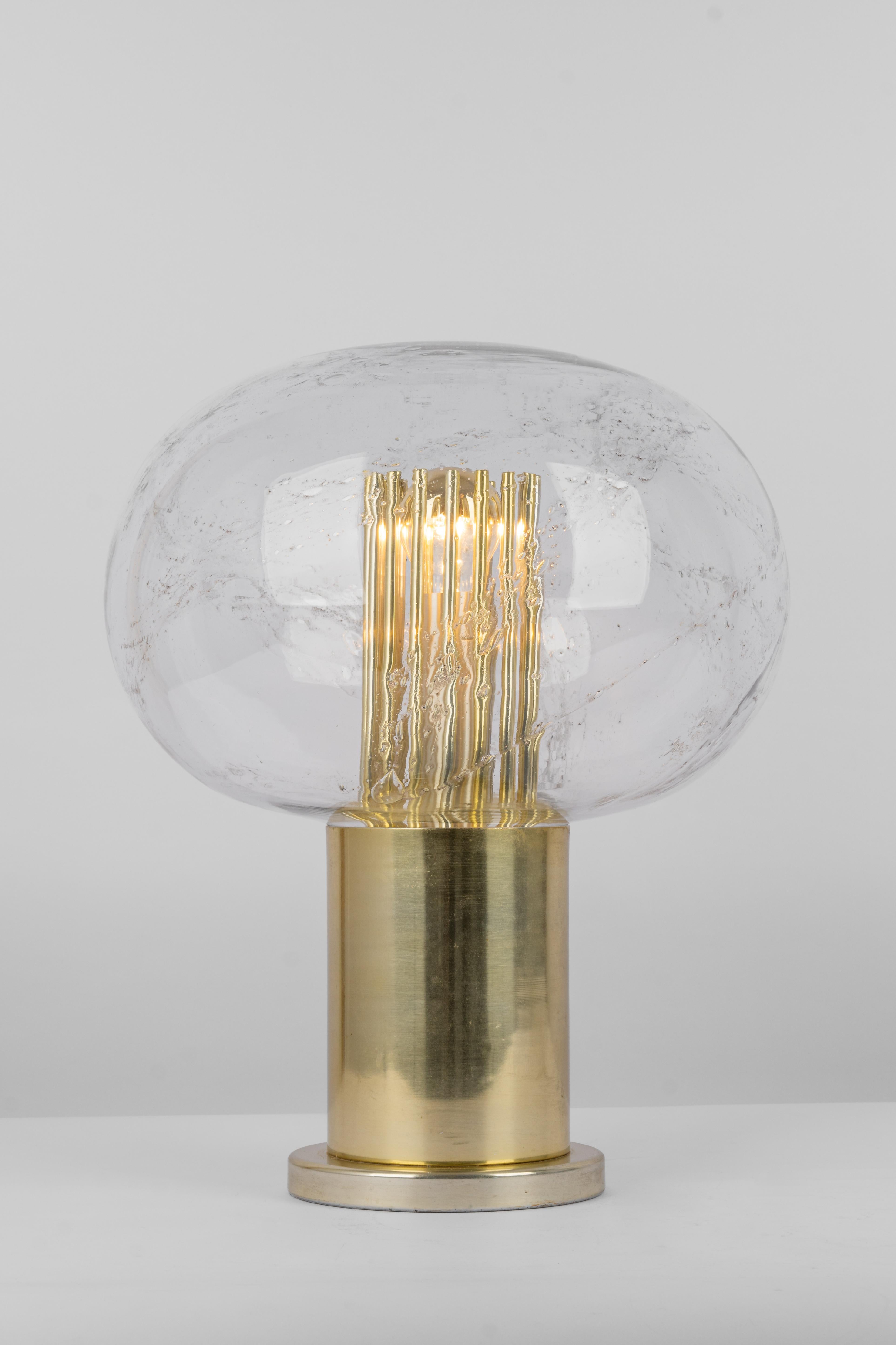 Large Opal Glass Table Lamp by Doria, Germany, 1970s For Sale 2