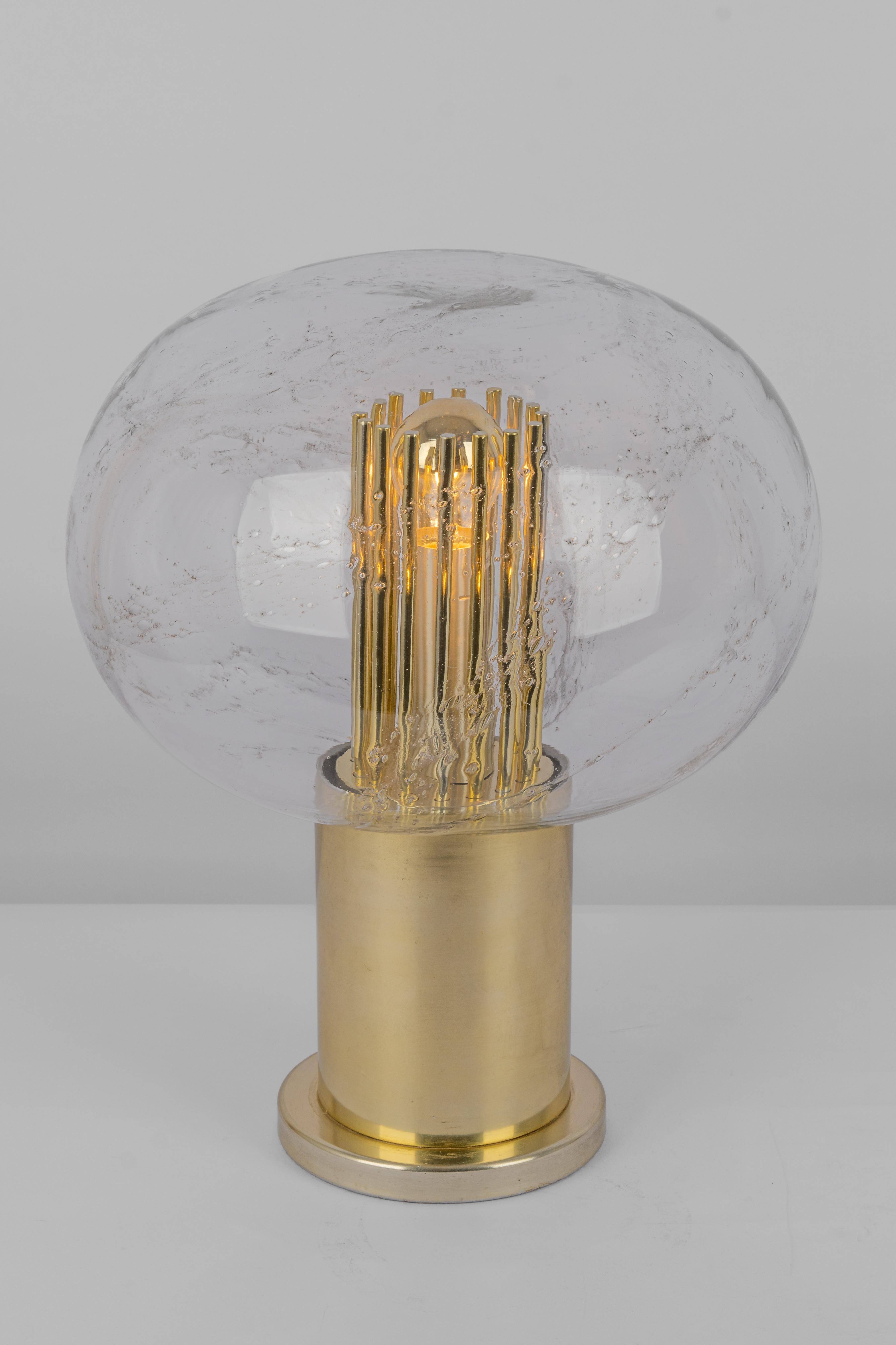 Large Opal Glass Table Lamp by Doria, Germany, 1970s For Sale 3