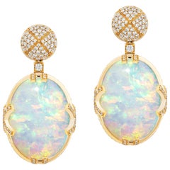 Goshwara Opal And Diamond Earrings