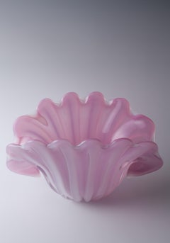 Large 'Opalescent' Shell Bowl, Fratelli Toso, circa 1959