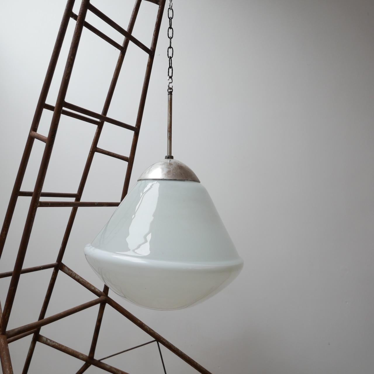Large Opaline Bauhaus Pendant Lights by Kandem '2' 2
