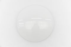Grand plafonnier à disque en verre opalin Limburg BEGA, Mid-Century Modern