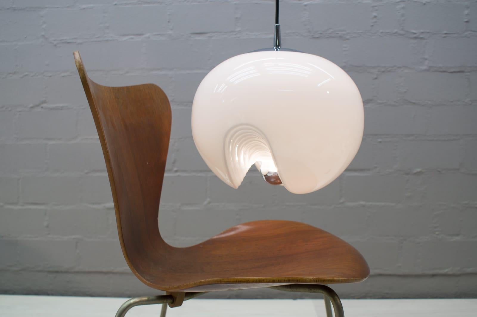 Mid-Century Modern Large Opaline Glass Lamp 