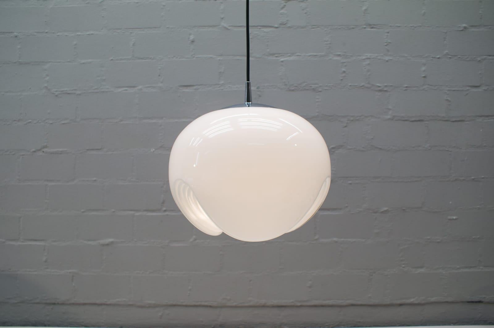 Mid-20th Century Large Opaline Glass Lamp 