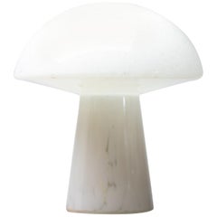Large Opaline Glass Mushroom Lamp by Glashütte Limburg