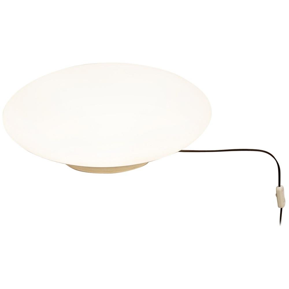 Lámpara de mesa grande de cristal opalino
