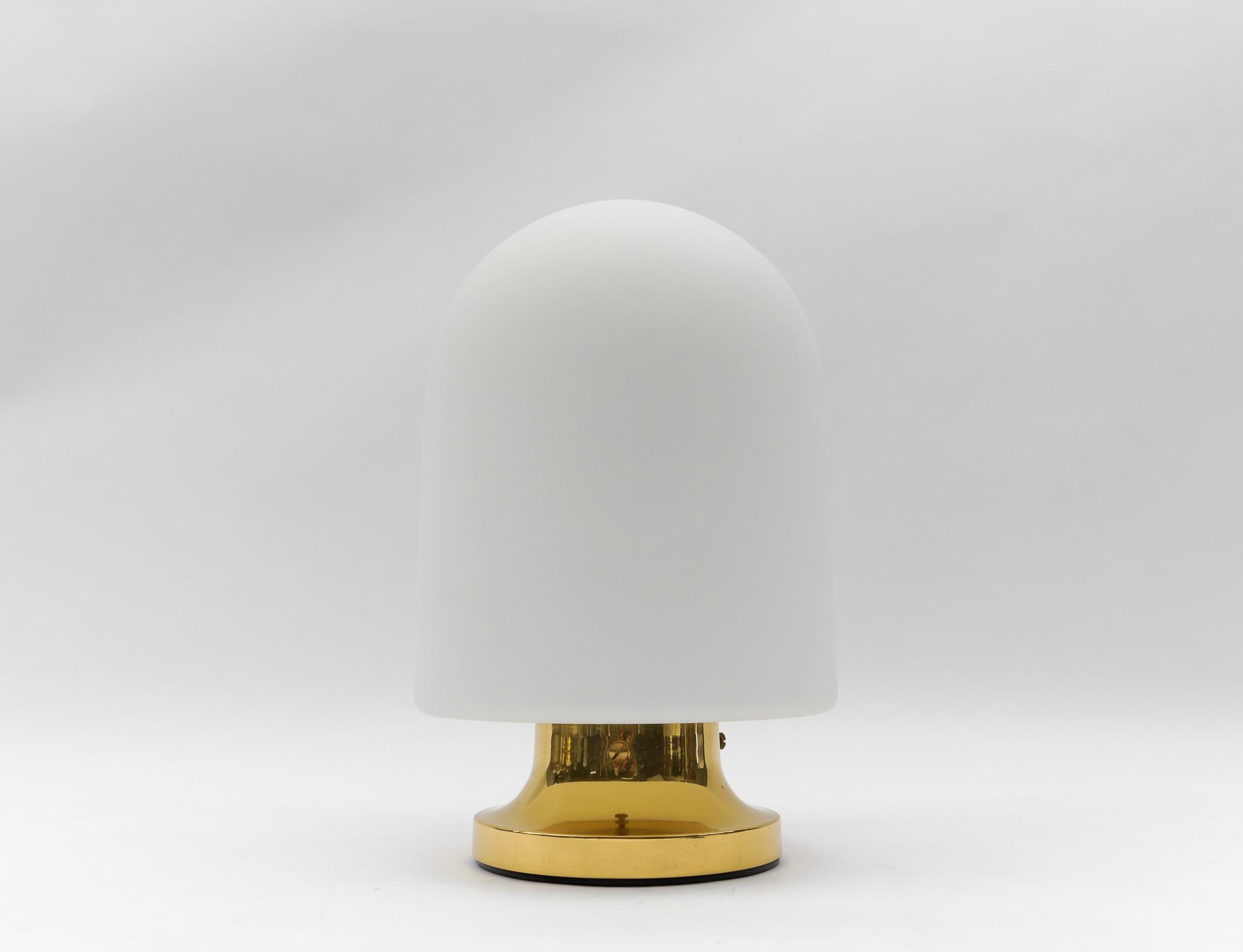 Mid-Century Modern Large Opaline Glass Table Lamp by Peill & Putzler, 1960s Germany For Sale