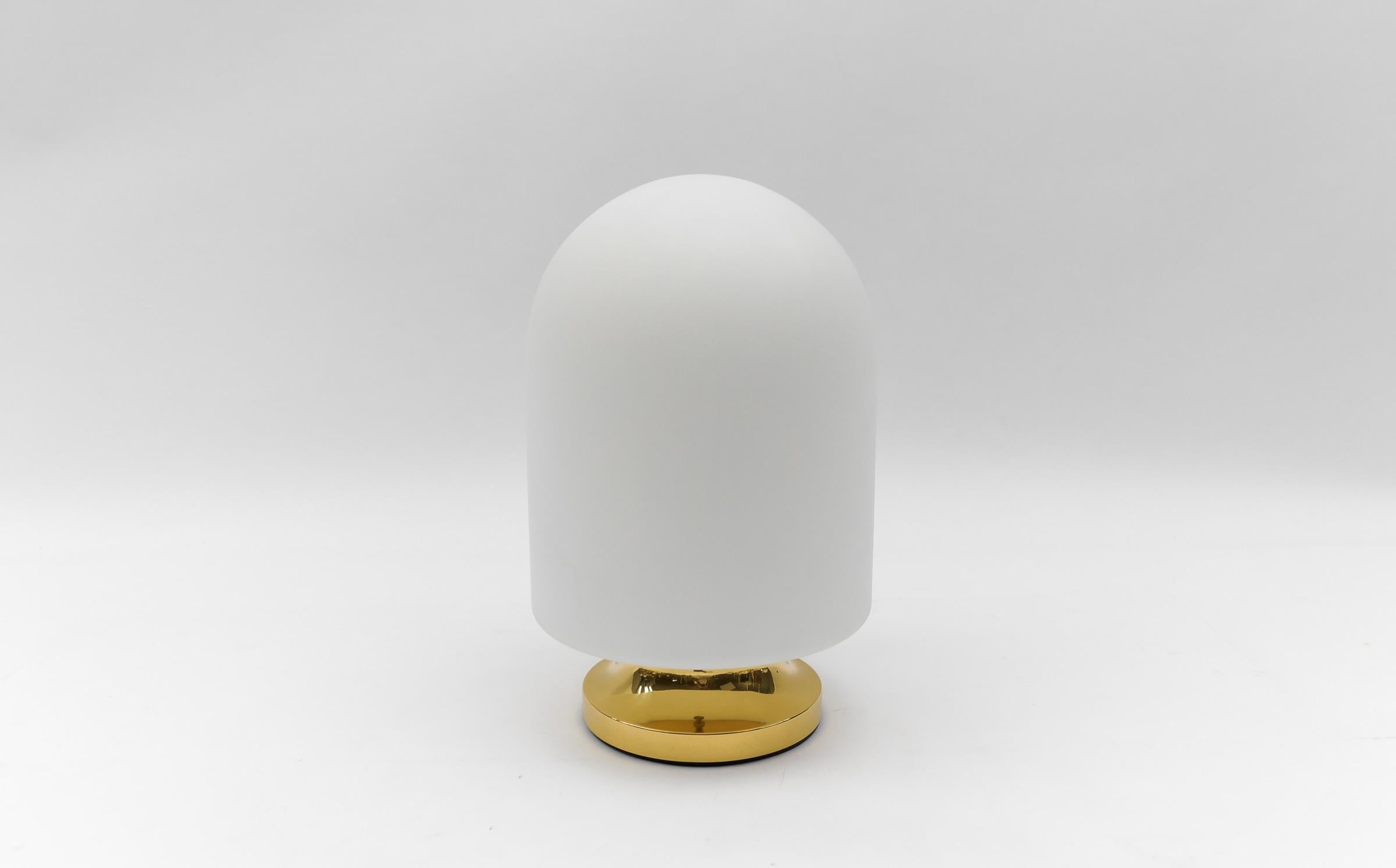 Large Opaline Glass Table Lamp by Peill & Putzler, 1960s Germany For Sale 2