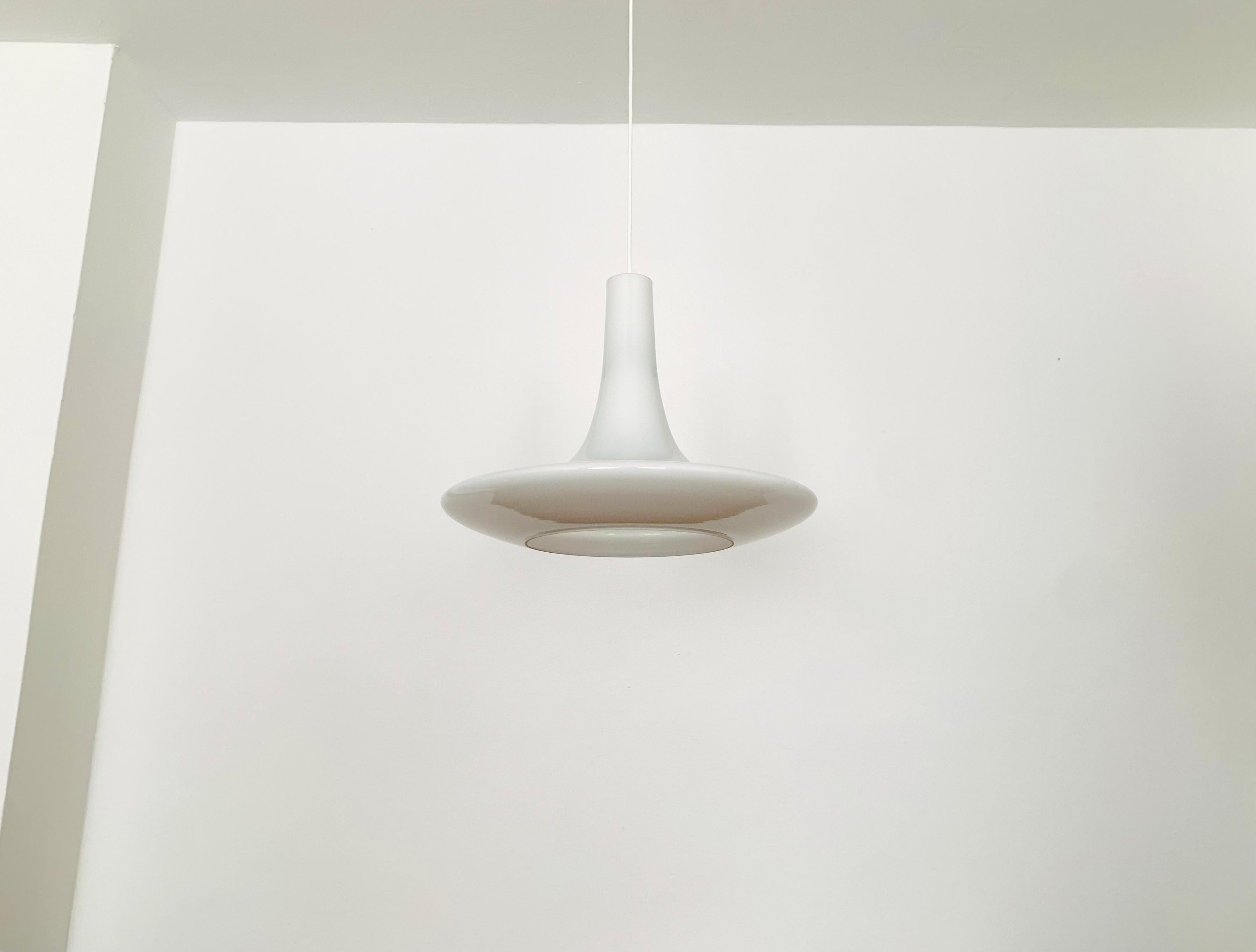 German Large Opaline Pendant Lamp by Peill and Putzler For Sale