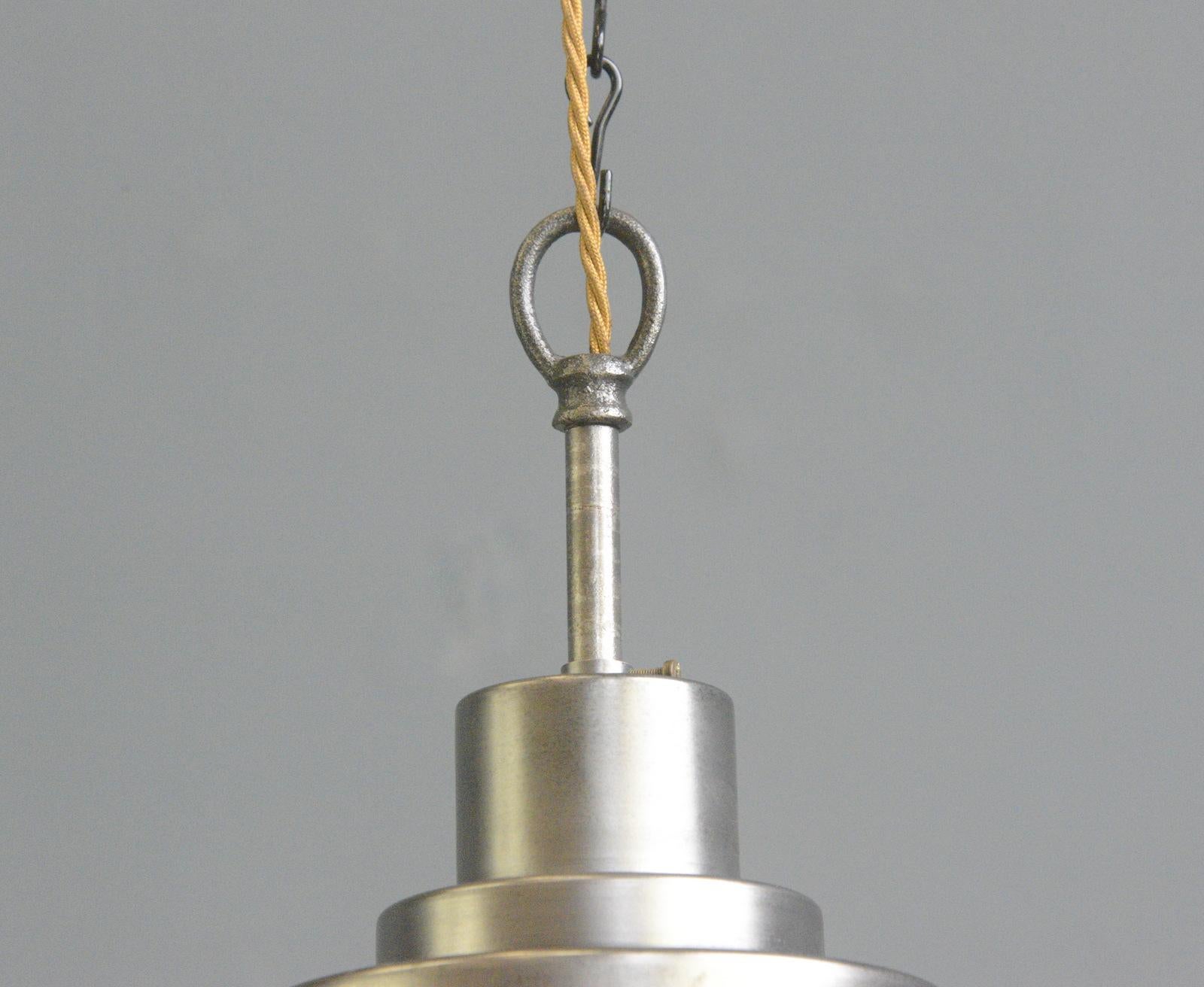 Mid-20th Century Large Opaline Pendant Light, Circa 1930s