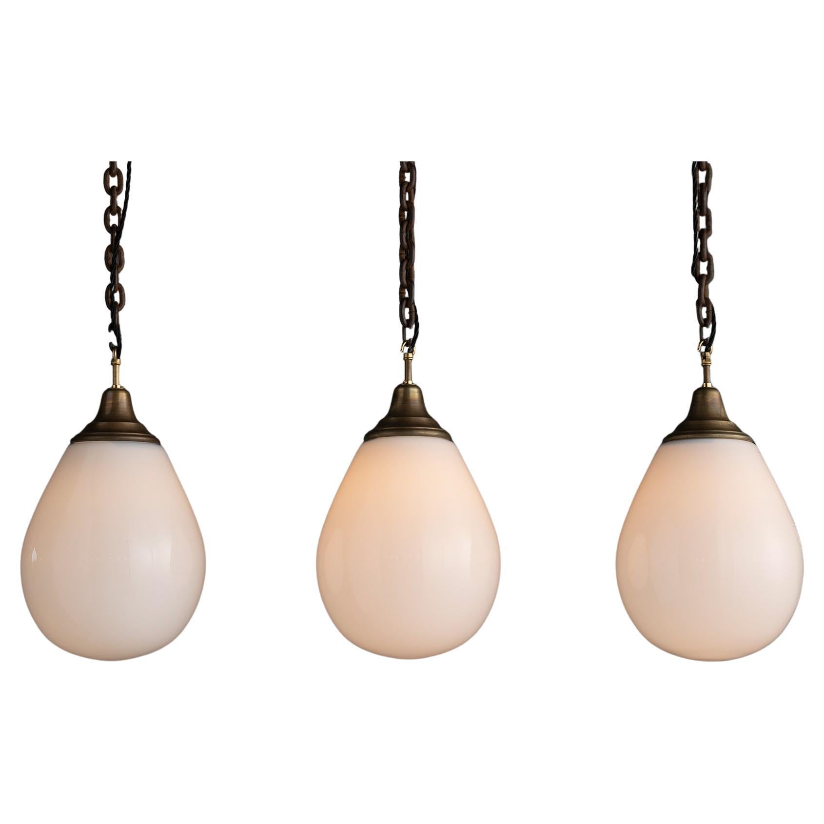 Large Opaline Pendants, Netherlands circa 1920