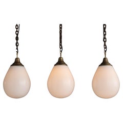 Large Opaline Pendants, Netherlands circa 1920