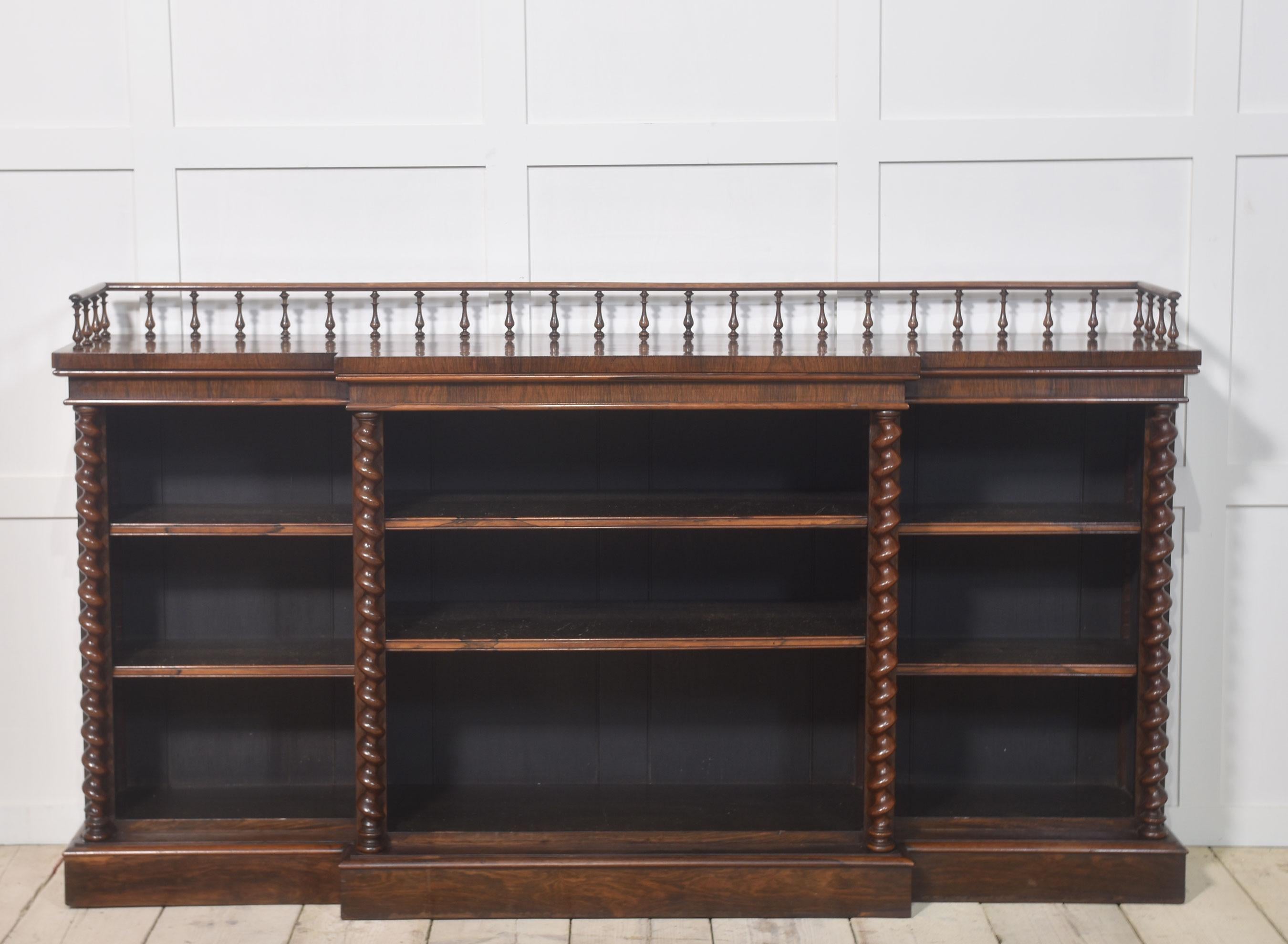 British Large open bookcase For Sale