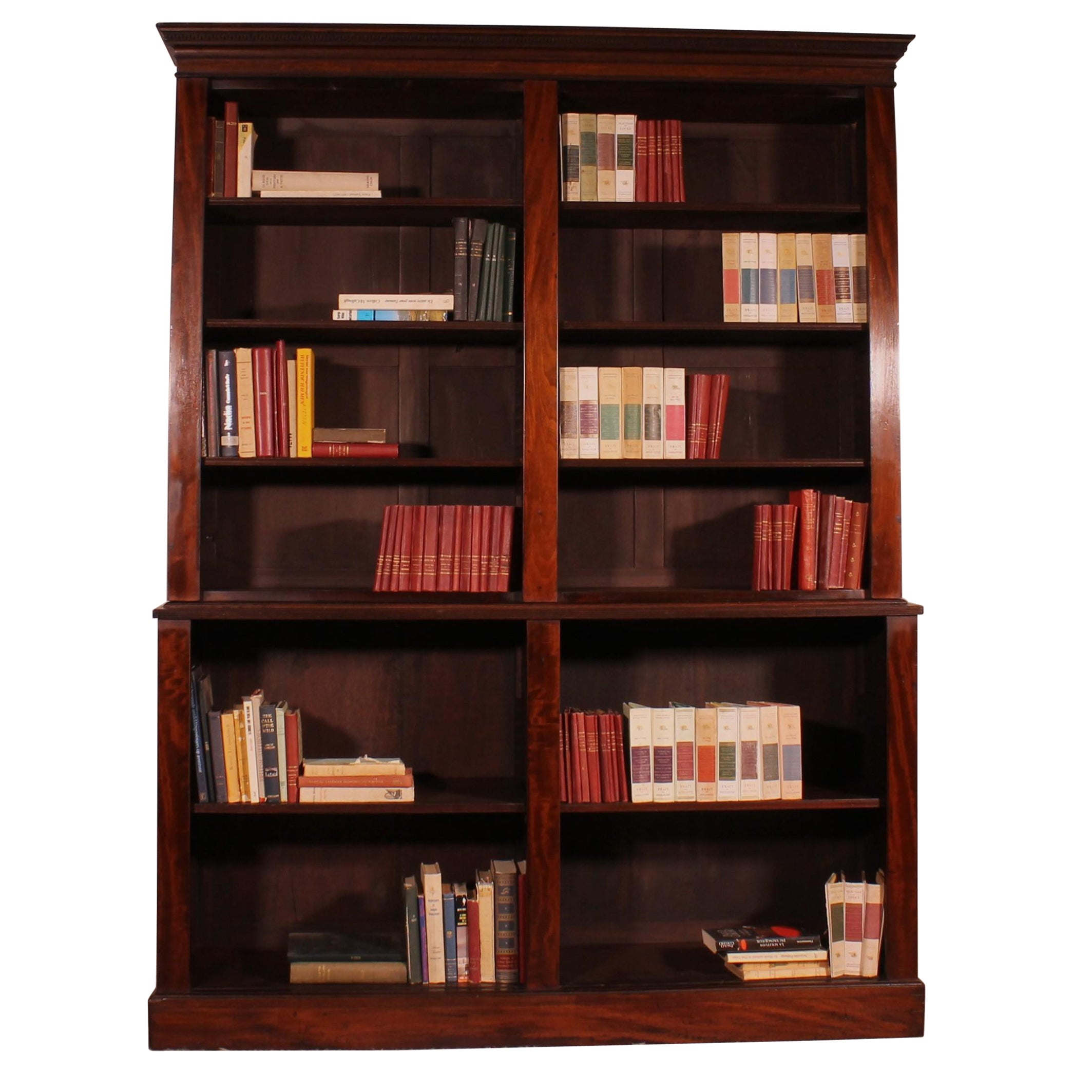 Large Open Bookcase In Mahogany - 18th Century Georgian Period For Sale