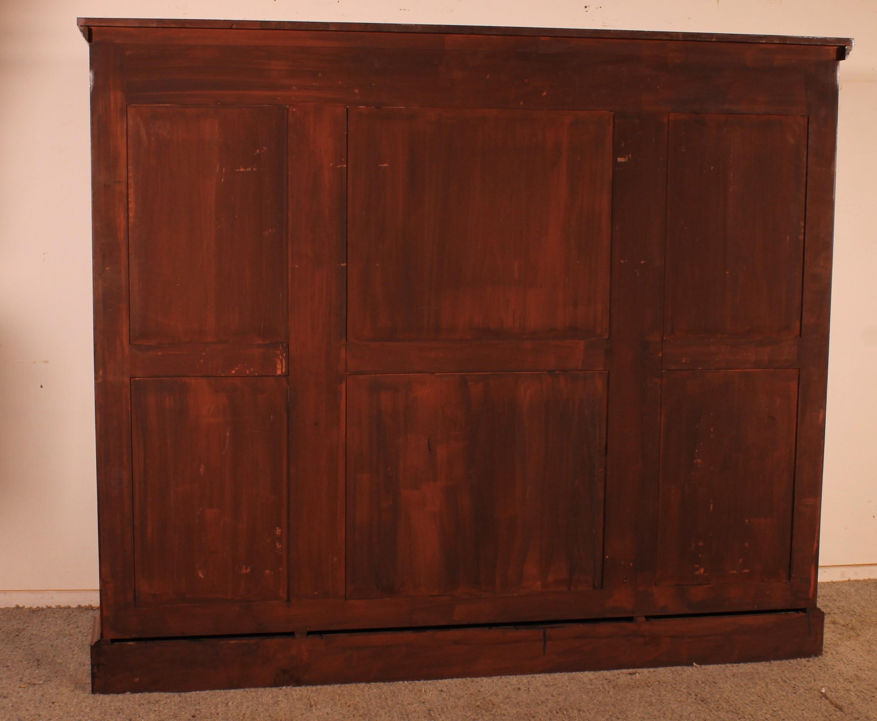 Large Open Bookcase in Mahogany from the 19th Century For Sale 3