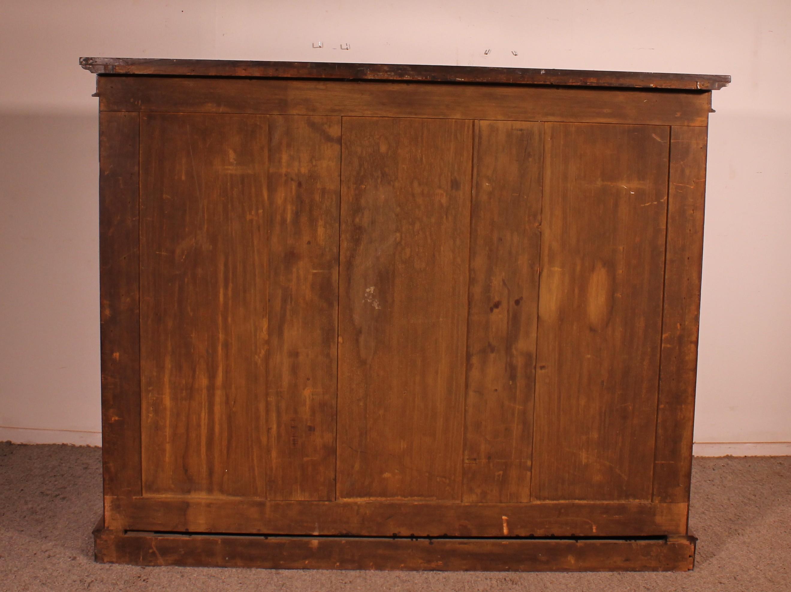 Large Open Bookcase In Oak - 19th Century For Sale 5