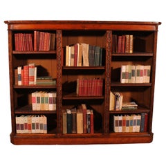 Large Open Bookcase In Oak - 19th Century