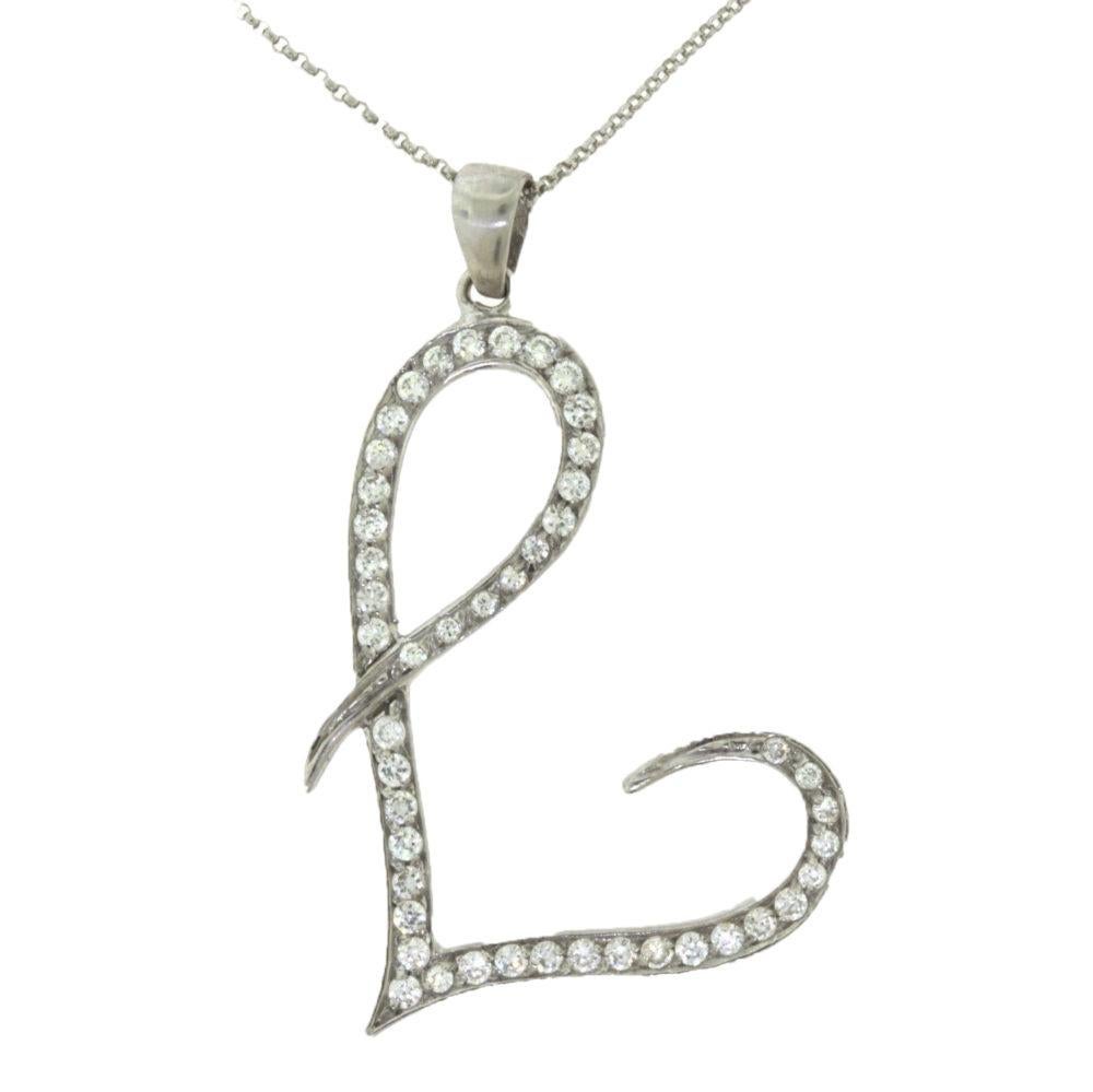 half heart diamond necklace