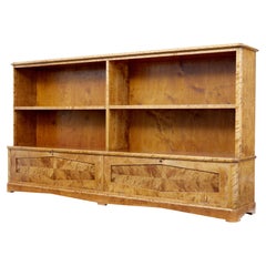 Vintage Large Open Swedish Art Deco Birch Bookcase