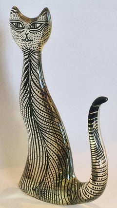 Large Optic Lucite Cat by Abraham Palatnik