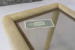 Grande ou longue table console en faux parchemin de Phyllis Morris