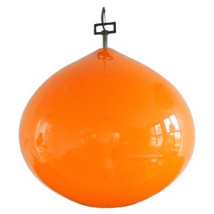 Große orangefarbene "Cipolla"-Hängeleuchte von Alessandro Pianon für Vistosi:: Italien