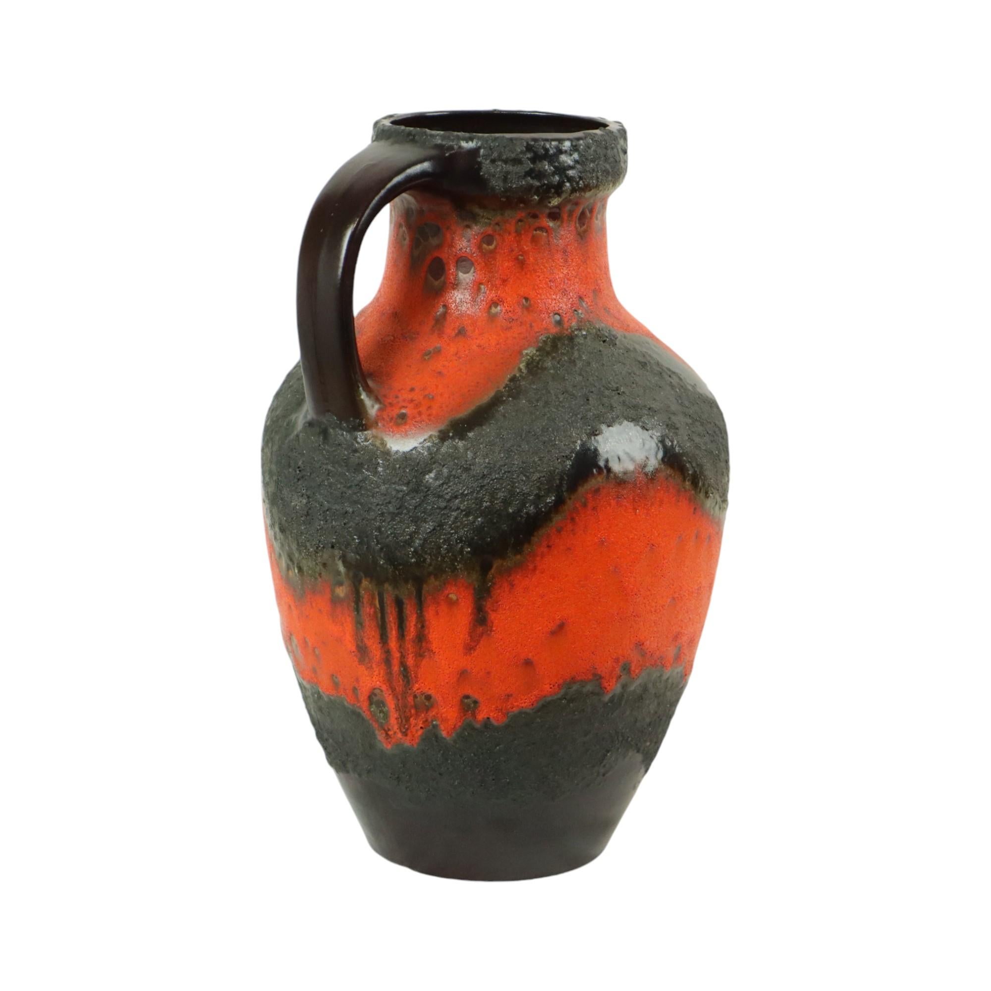 Space Age Grande vaso di lava grassa arancione Germania Ovest Carstens 7315-45 in vendita